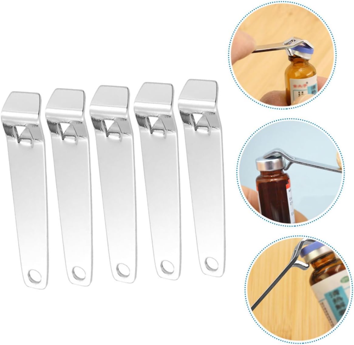 5pcs Stainless Steel Nurse Vial Opener Set