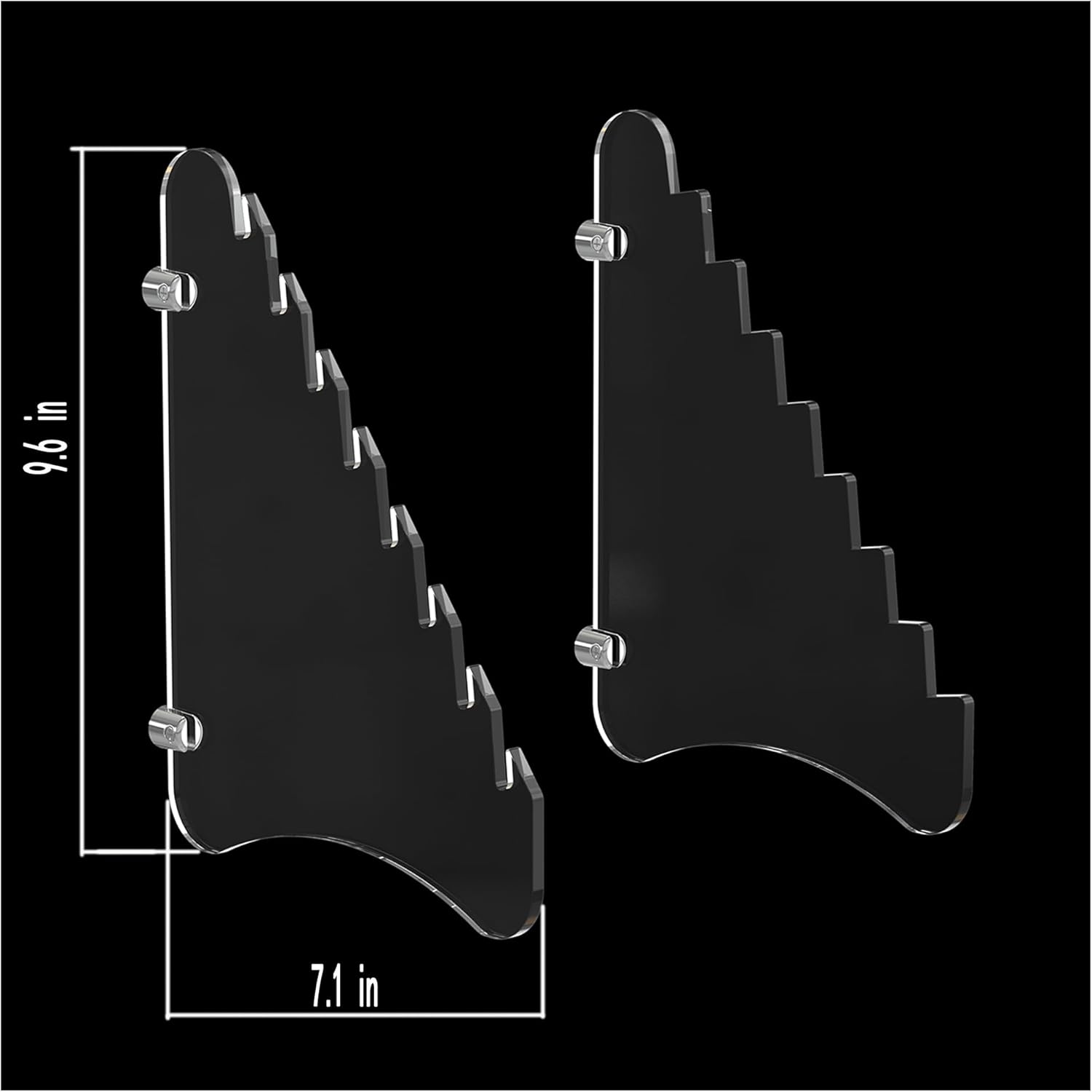 Lufr Clear Wall Knife Display Rack Holder 8 Pcs Thickening 2 Stand