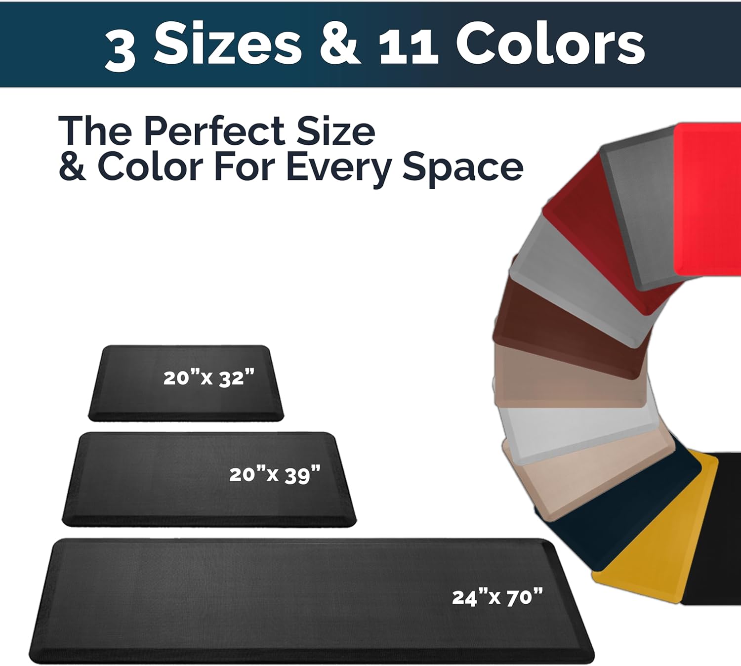 34 Inch Anti Fatigue Floor Mat Rose Gold
