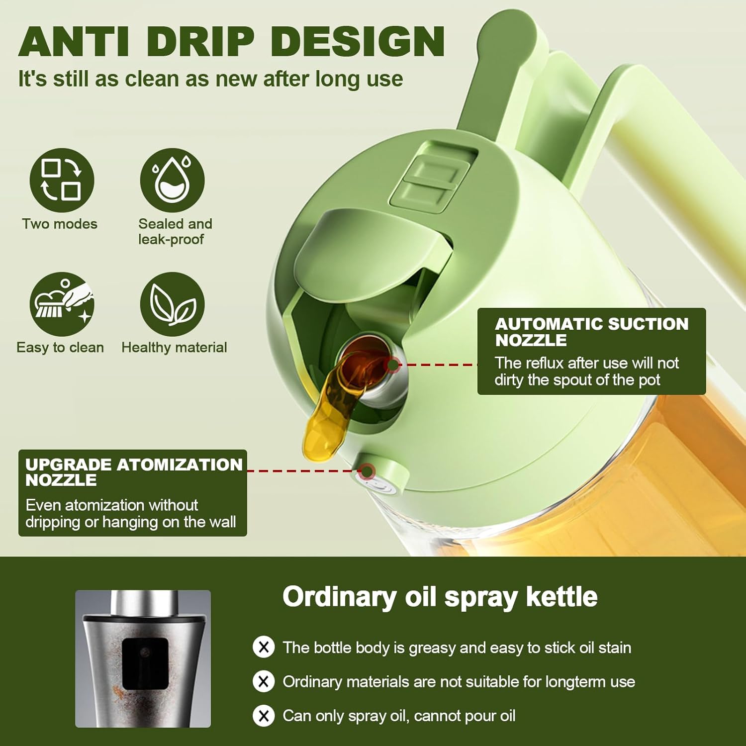 Showvigor 2 in 1 Oil Spray Bottle