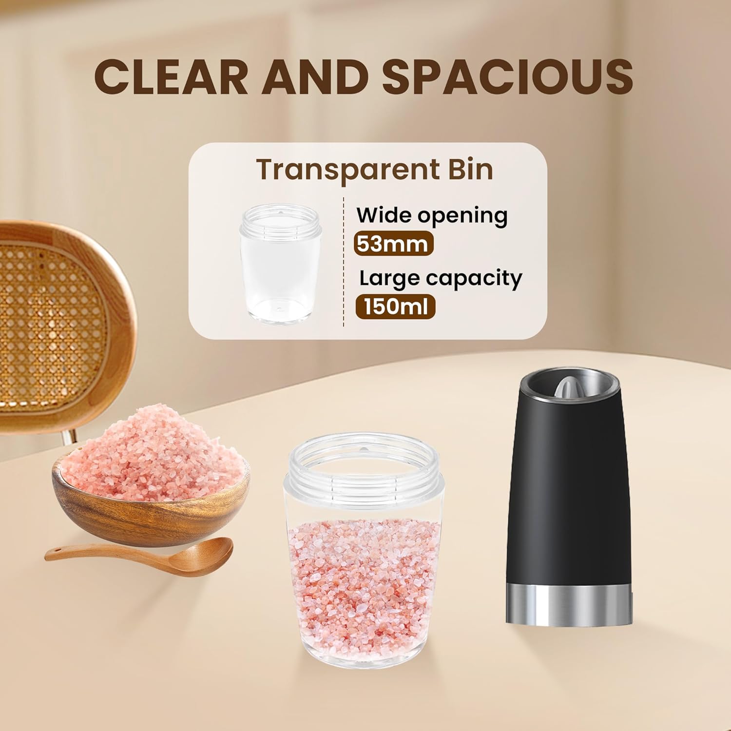 Battery Operated Salt and Pepper Grinder Set