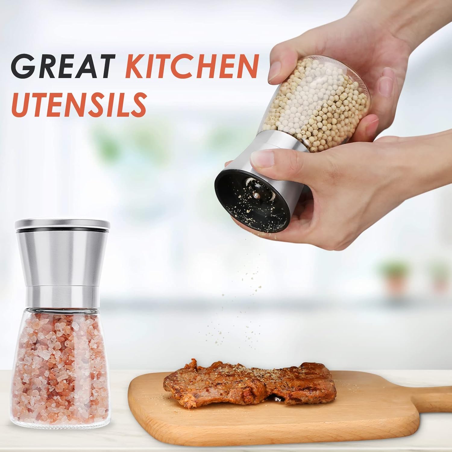 Ebaco Salt Pepper Grinder Set 2 Pack