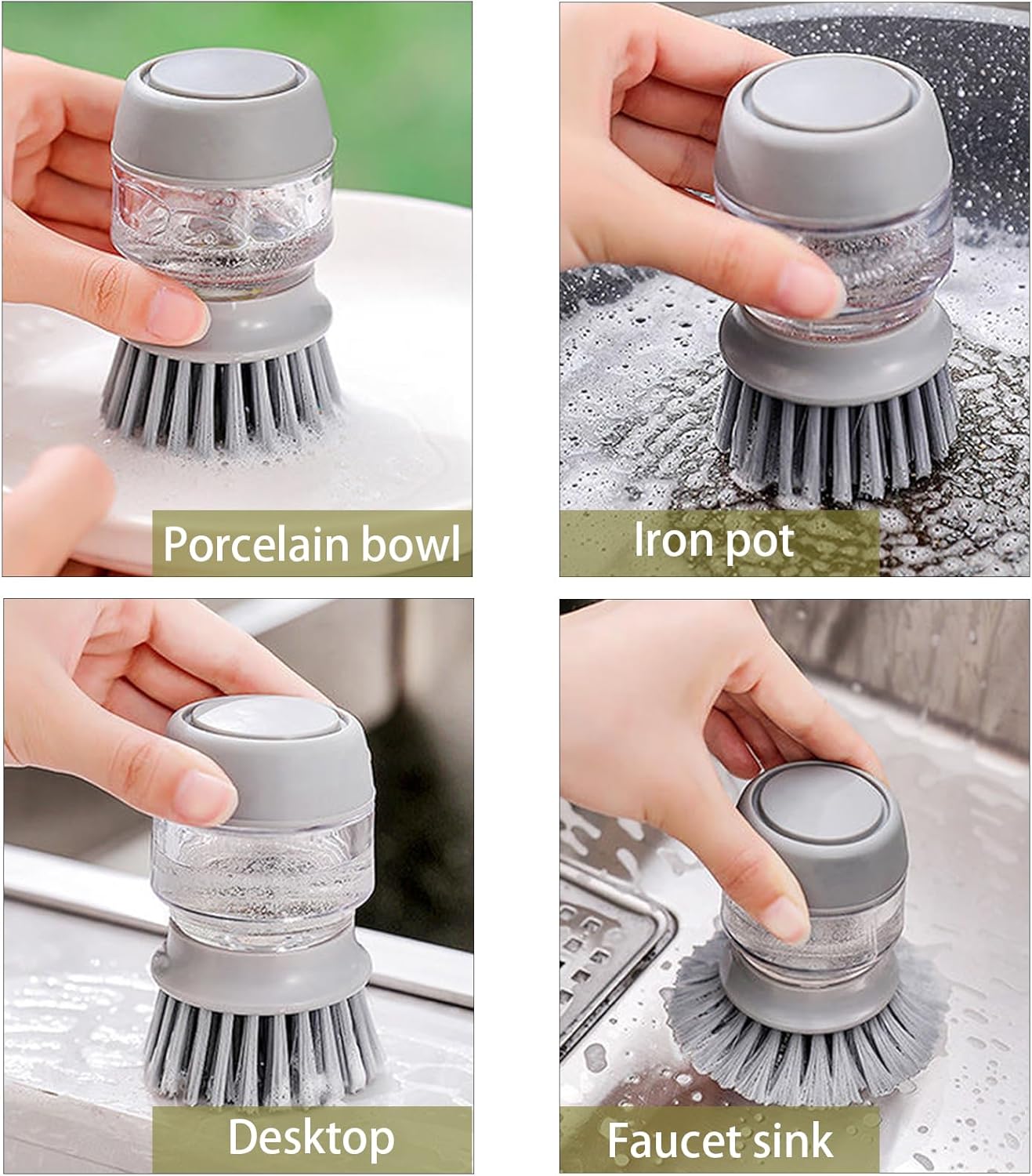 Efficient Cleaning Dispenser Brush for Easy Kitchen Use