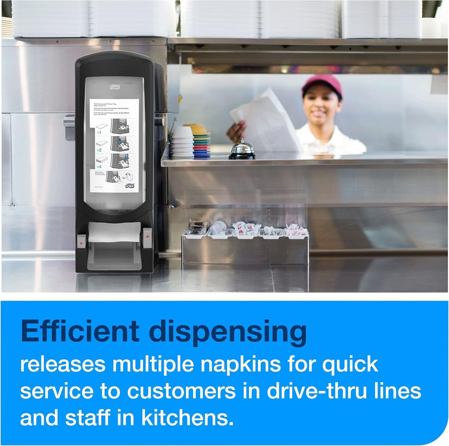 TORK XPRESSNAP HIGH CAPACITY DRIVE-THRU NAPKIN DISPENSER