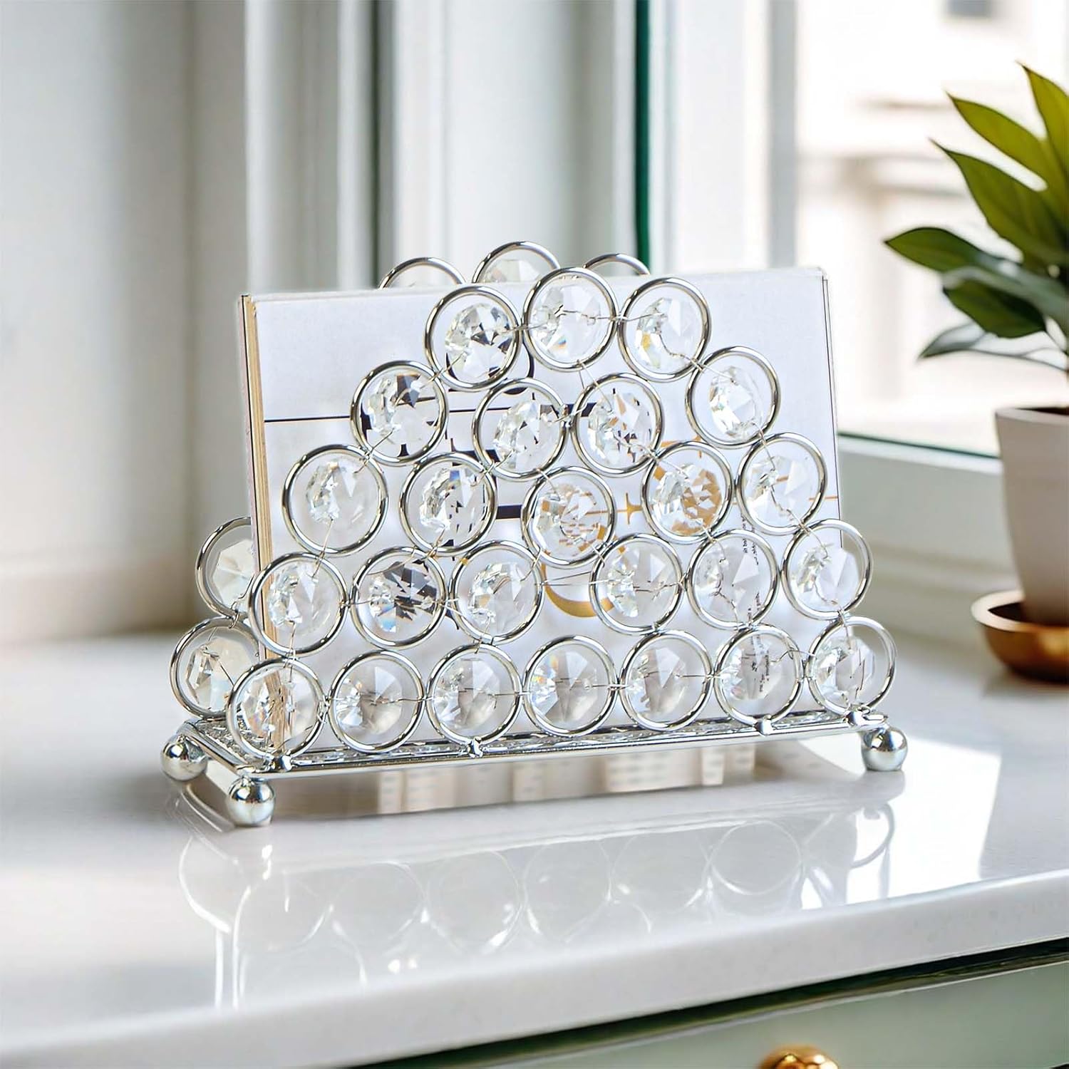 Crystal Napkin Holder Luxury Silver Design