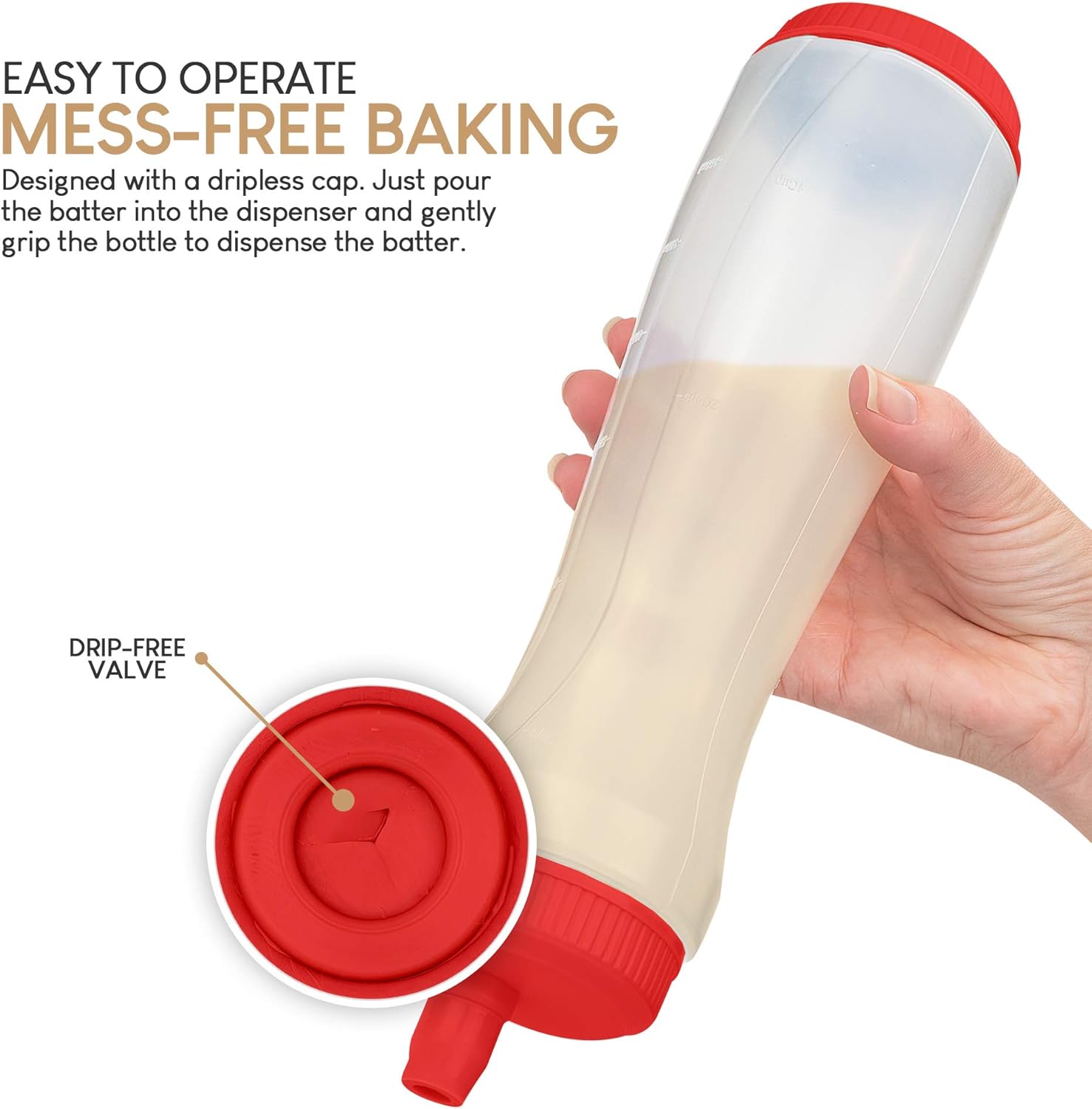 Pancake Batter Dispenser Red