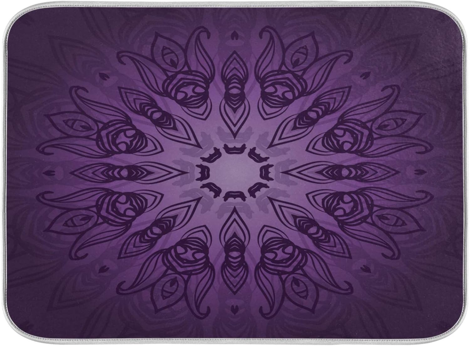 KEEPREALMicrofiber Dish Drying Mat Purple Mandala 18x24