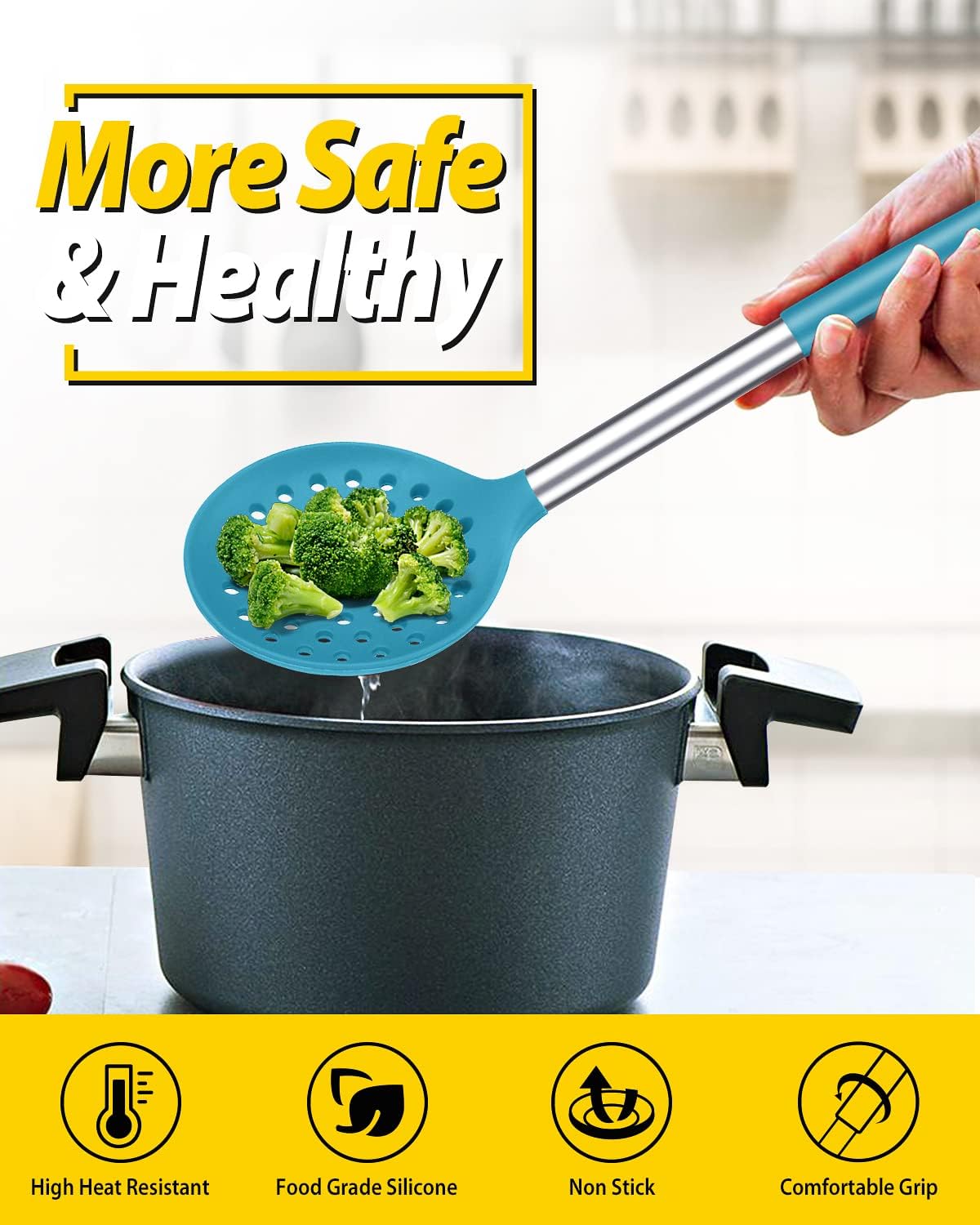 High Heat Resistant Kitchen Ladle Strainer Set