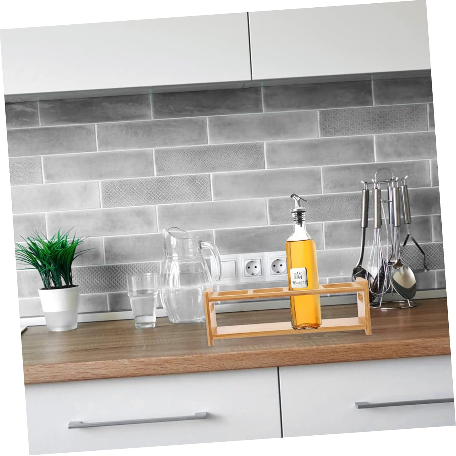 FELTECHELECTR Durable 500ml Condiment Holder No Burrs Kitchen Organizer