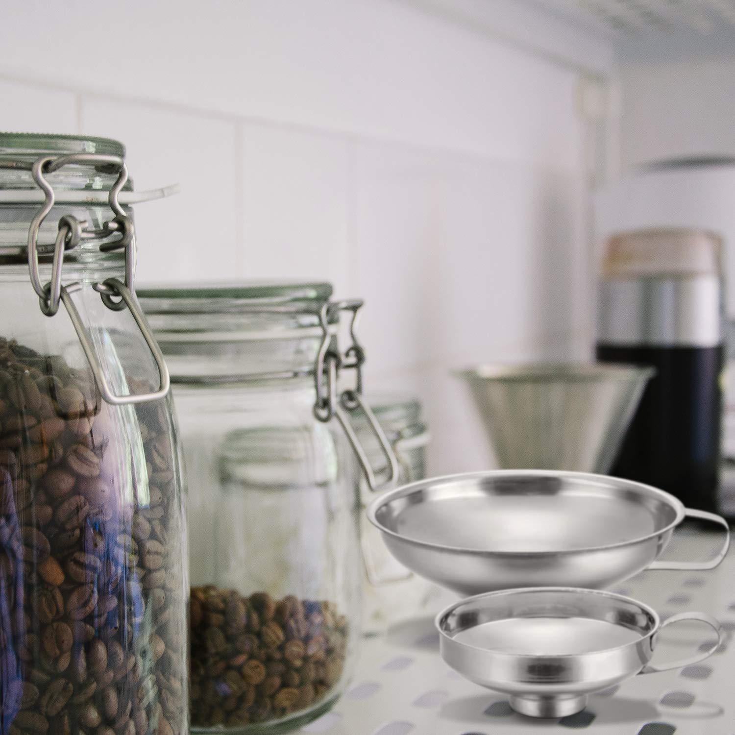 Stainless Steel Funnels Set Perfect for Canning and Kitchen Tasks