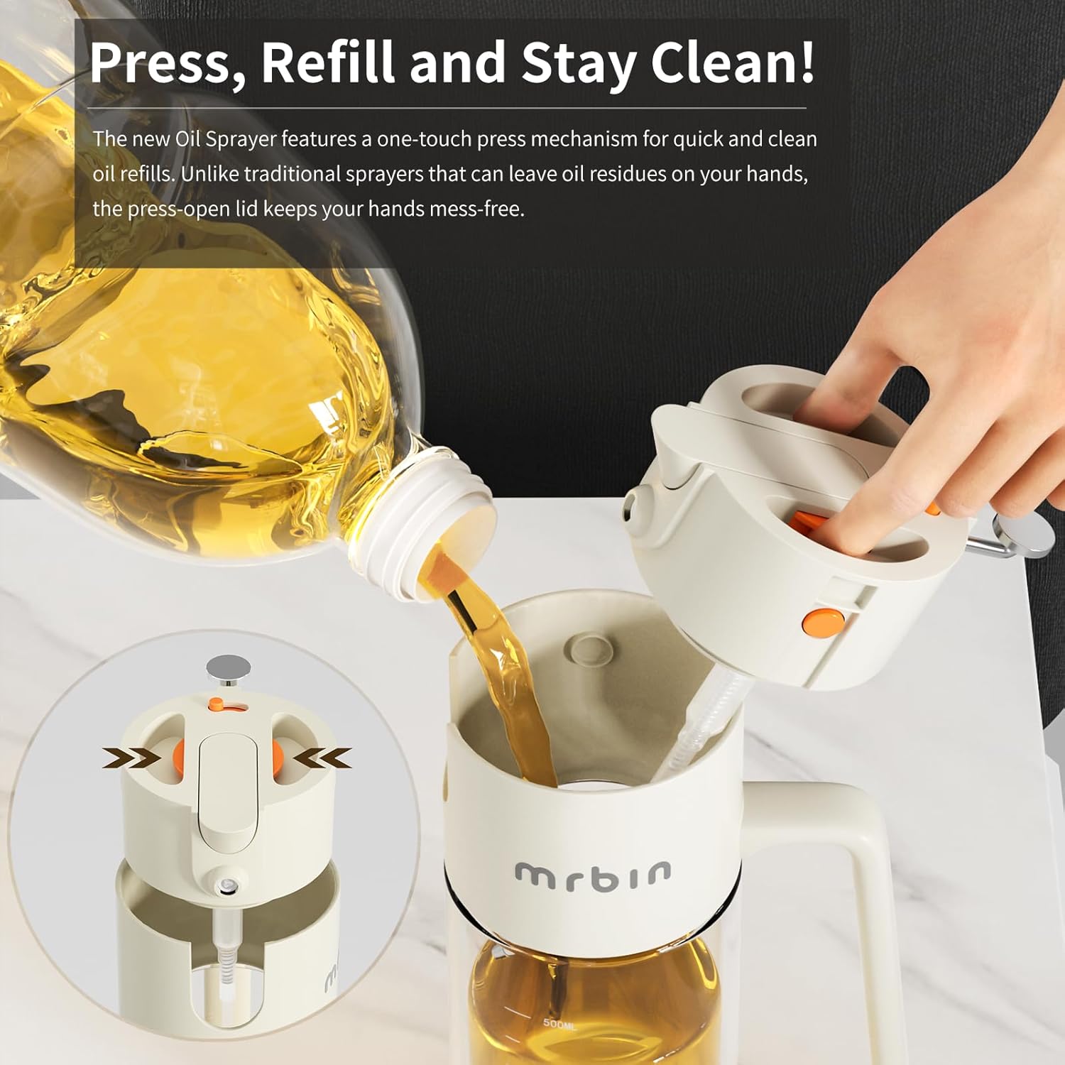 Efficient 2-in-1 Oil Dispenser for Kitchen Convenience
