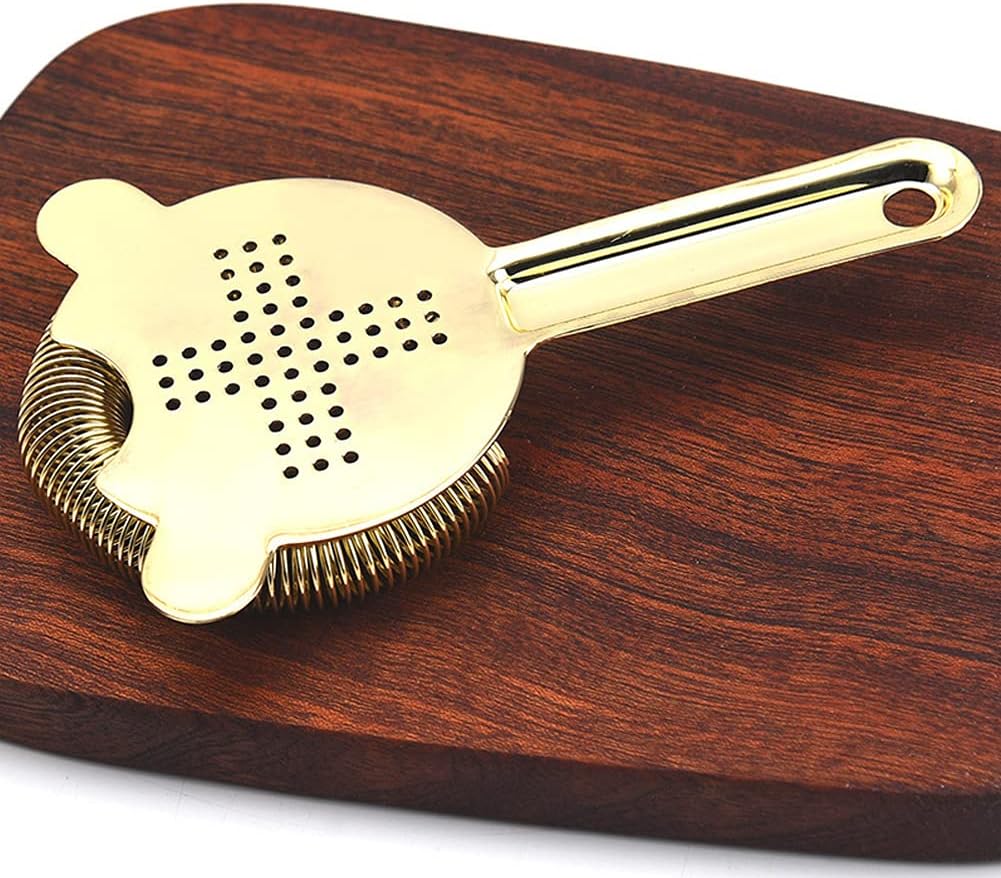 Heavy-Duty Stainless Steel Bar Strainer for Cocktails and Muddled Drinks