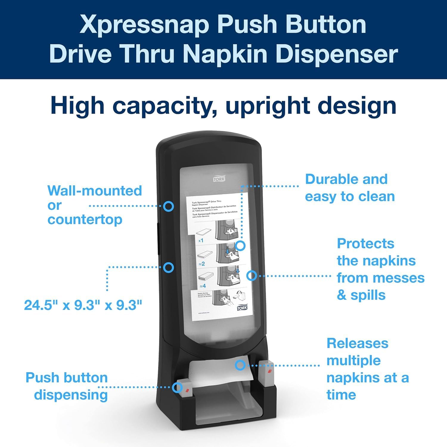 TORK XPRESSNAP HIGH CAPACITY DRIVE-THRU NAPKIN DISPENSER