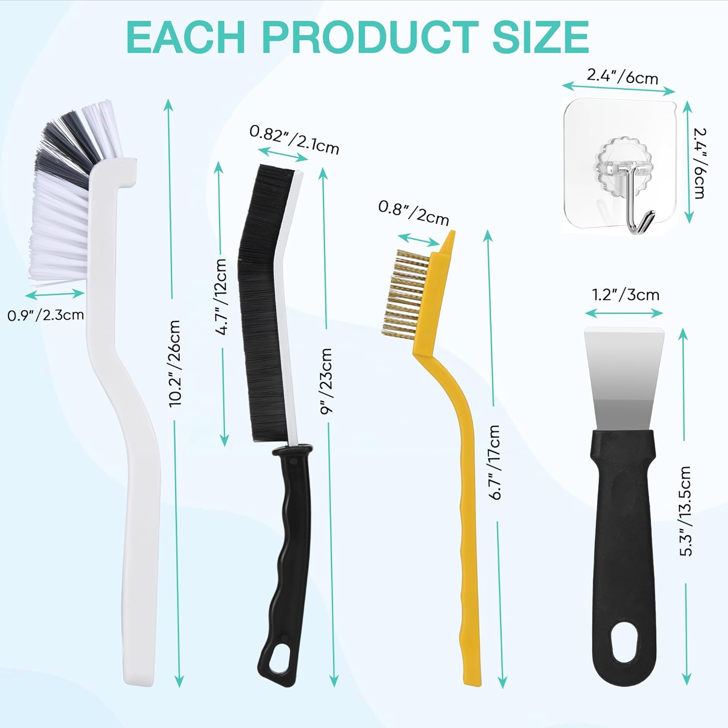 Tedmax Crevice Cleaning Brush Set for DeepCLEANS in Your Home