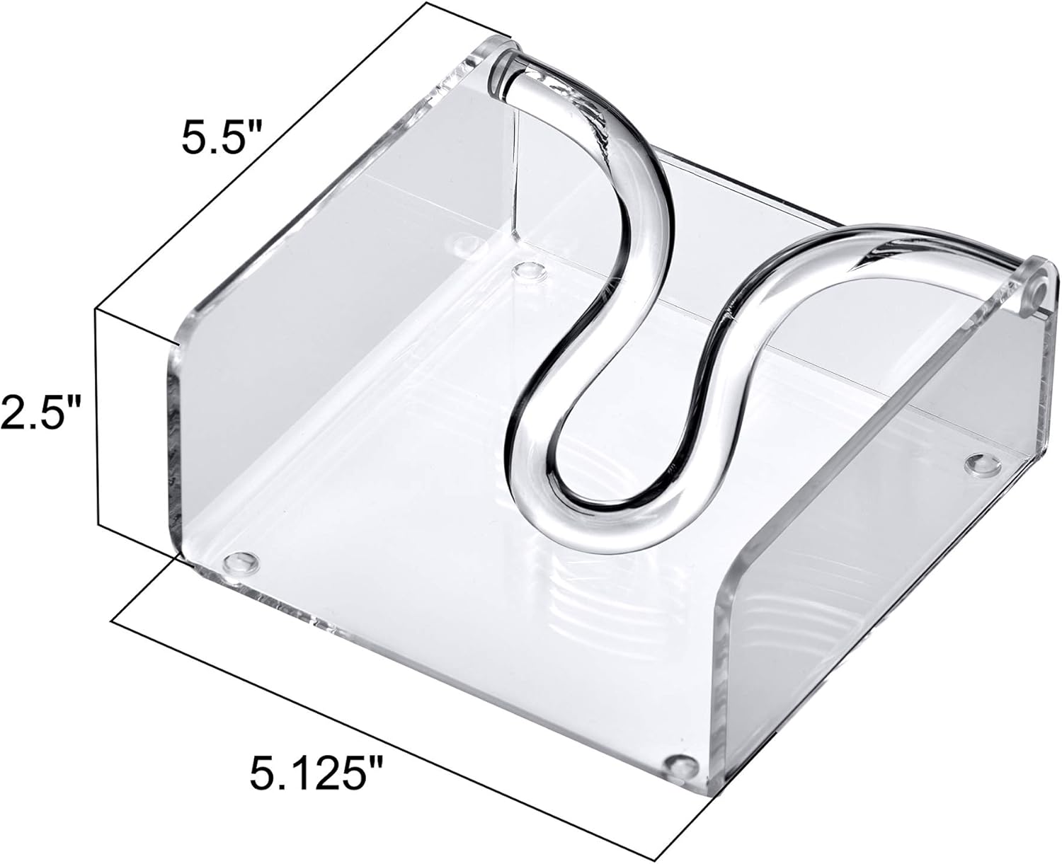Amazing Abby Acrylic Cocktail Napkin Holder with Weighted Arm