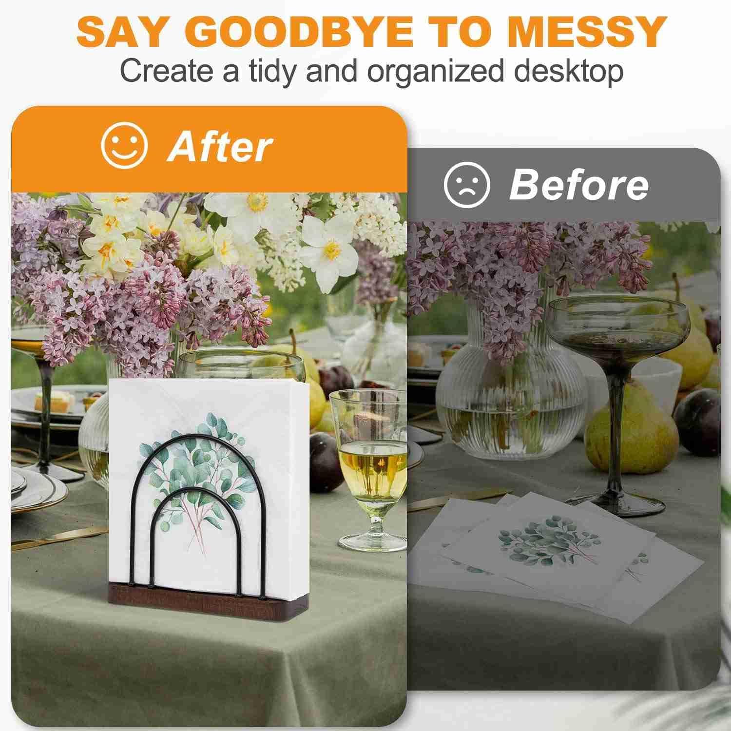 Qiannhee Slim Metal Napkin Holder
