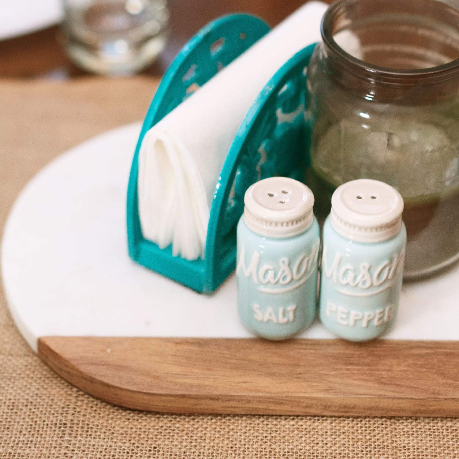 Rustic Salt Pepper Shakers Set