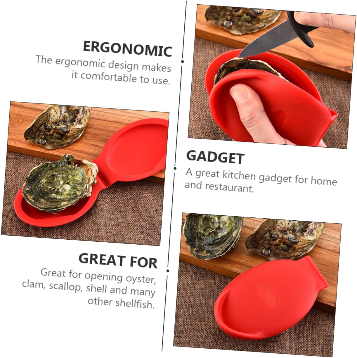 Hemoton Oyster Shucker - Fast Safe Oyster Shell Opener ToolershingandErgonomicDesign