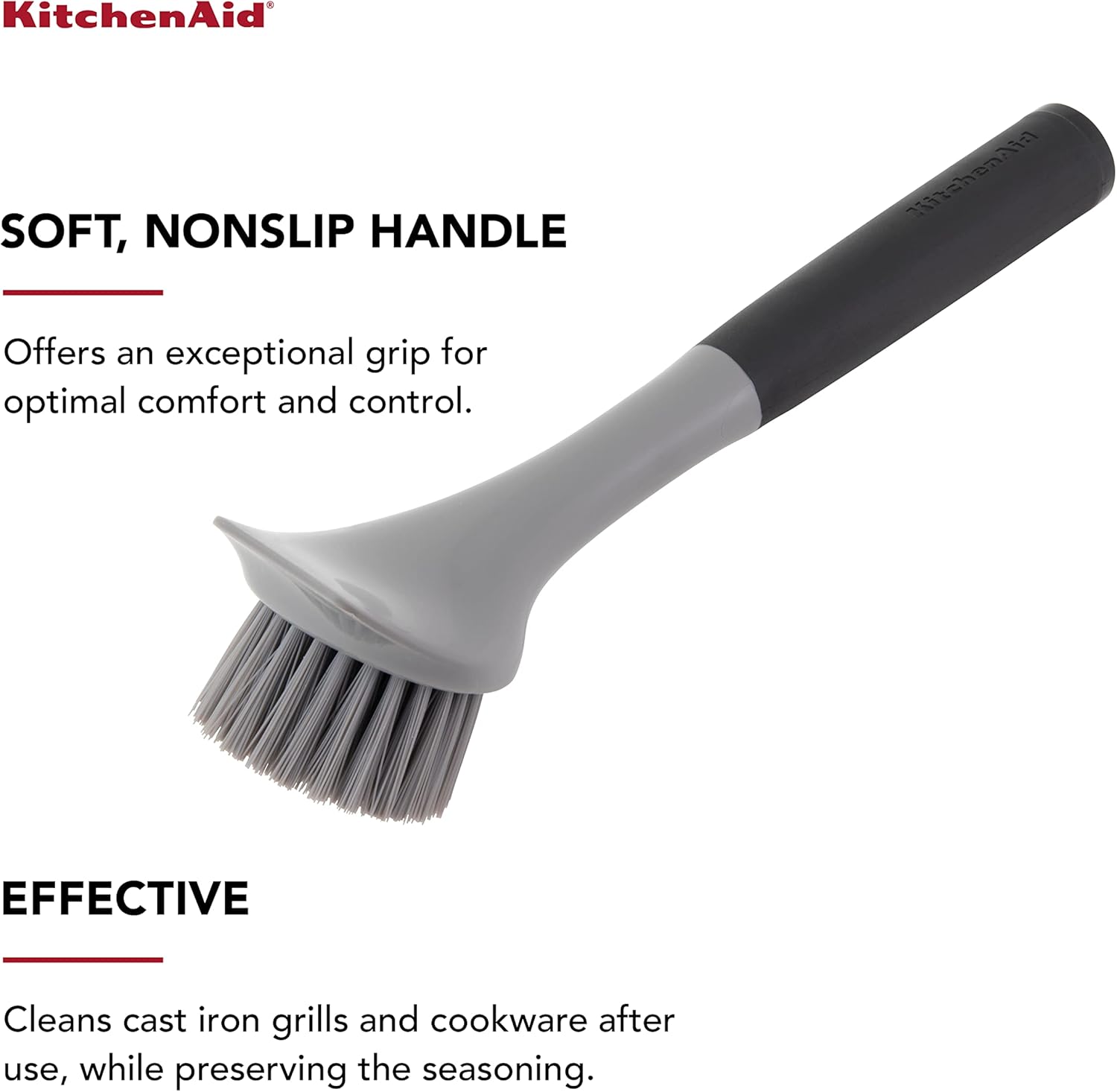 Preserve Seasoning with KitchenAid Cast Iron Sink Brush