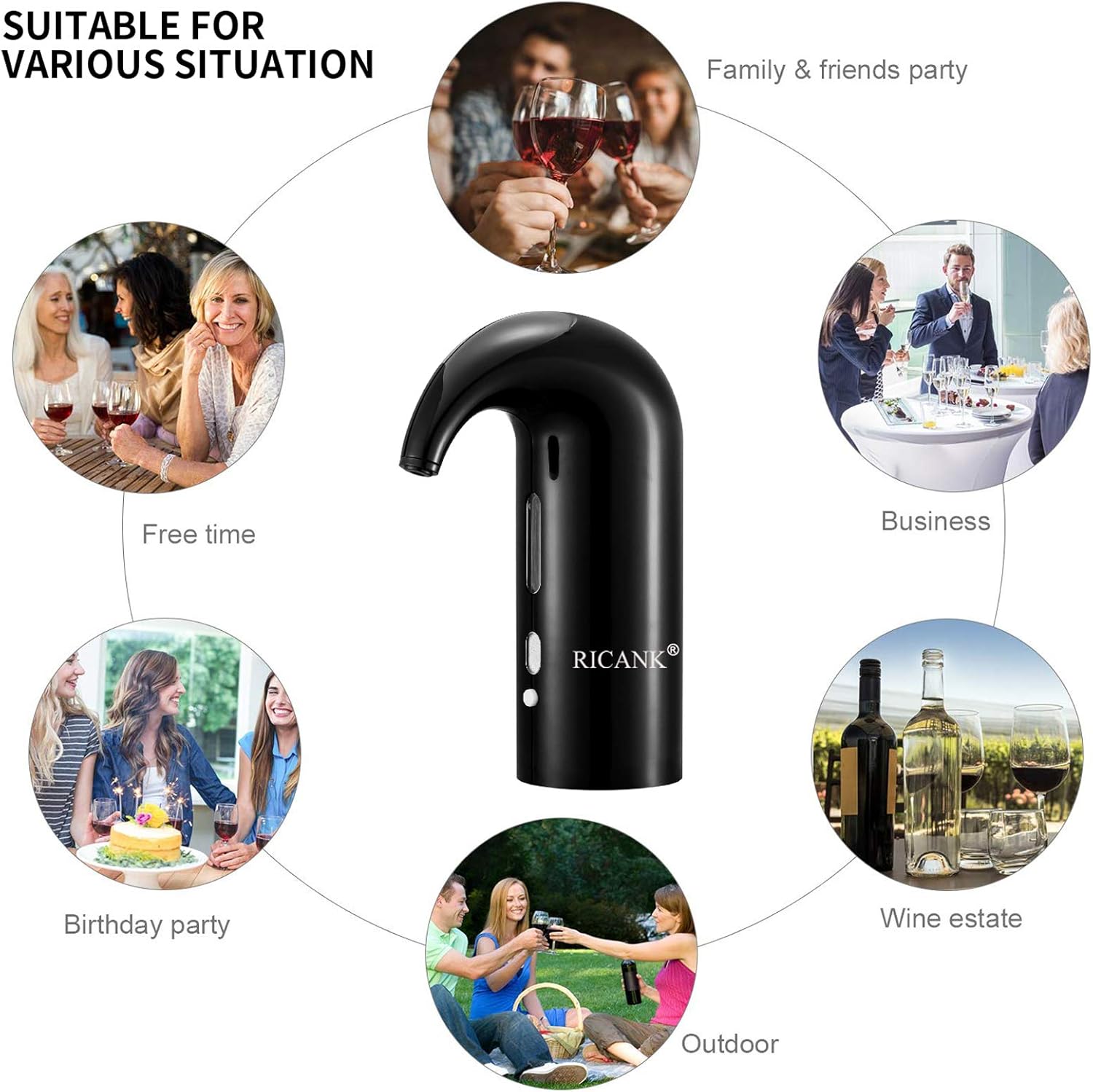 RICANK Wine Aerator Perfect for Enhancing Wine Quality