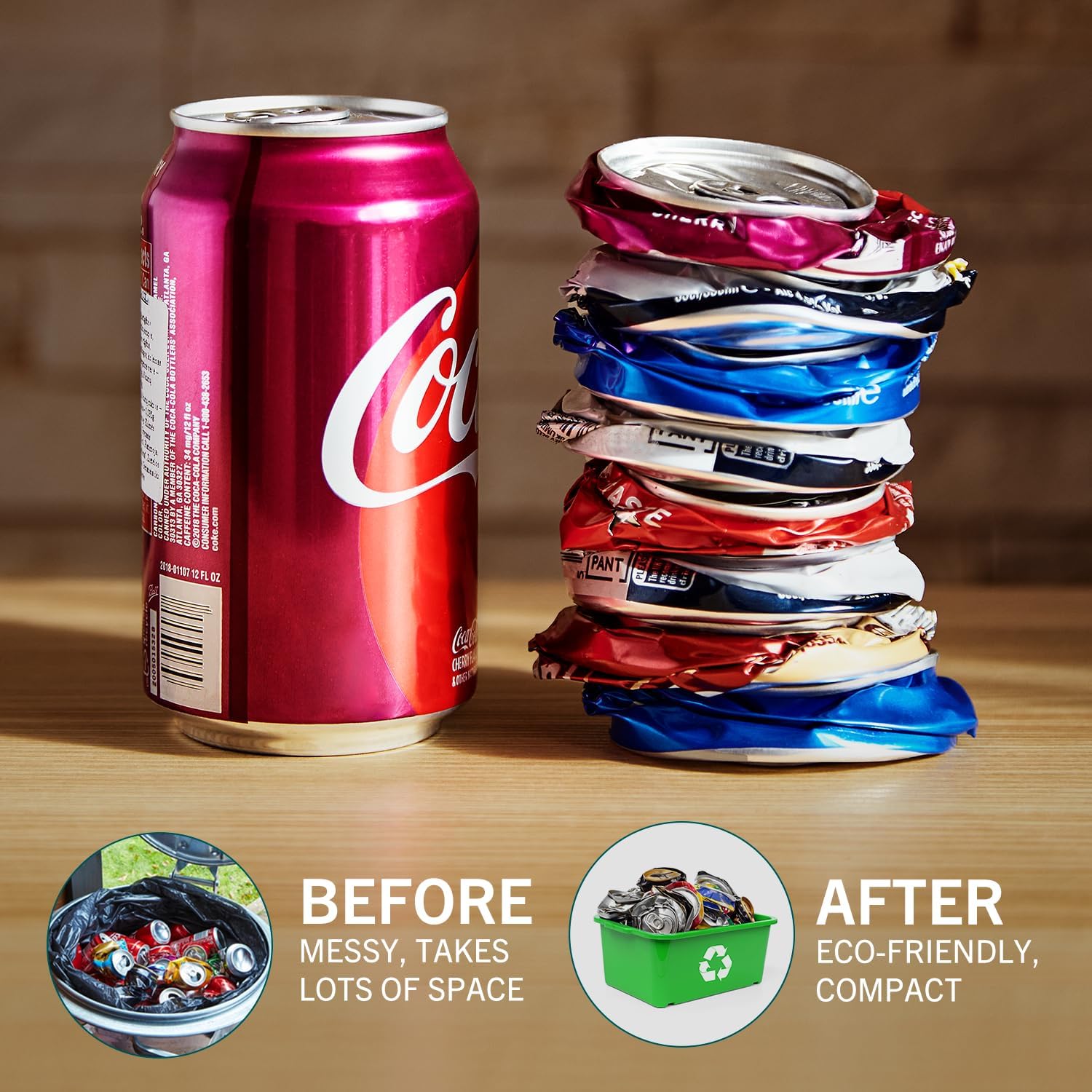 HomeBuddy Aluminum Can Crusher - Compact Sturdy for Recycling