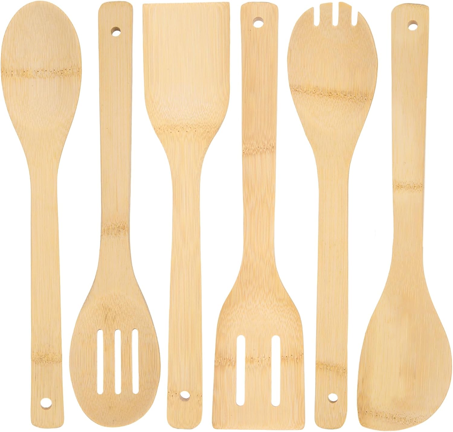 HAKSEN 6PCS Bamboo Cooking Utensils Set 1