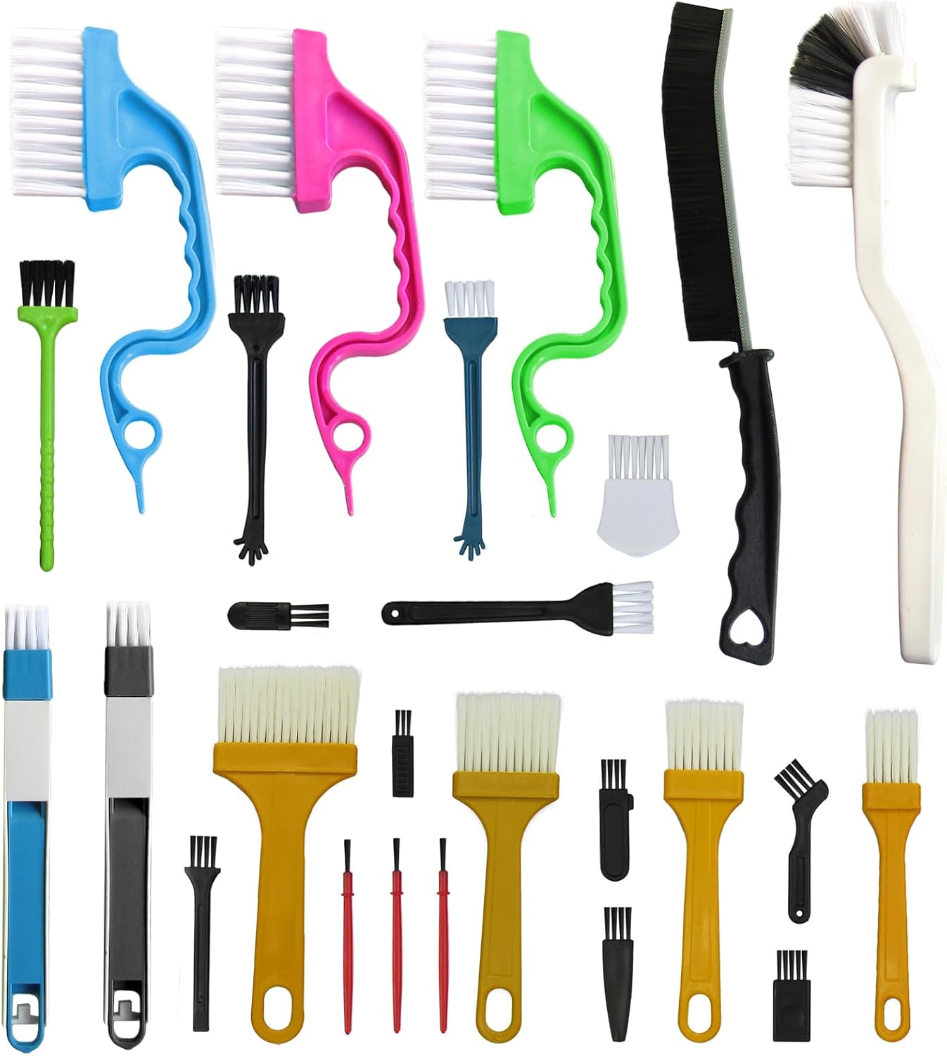26-Piece Compact Cleaning brushes set for Small Spaces