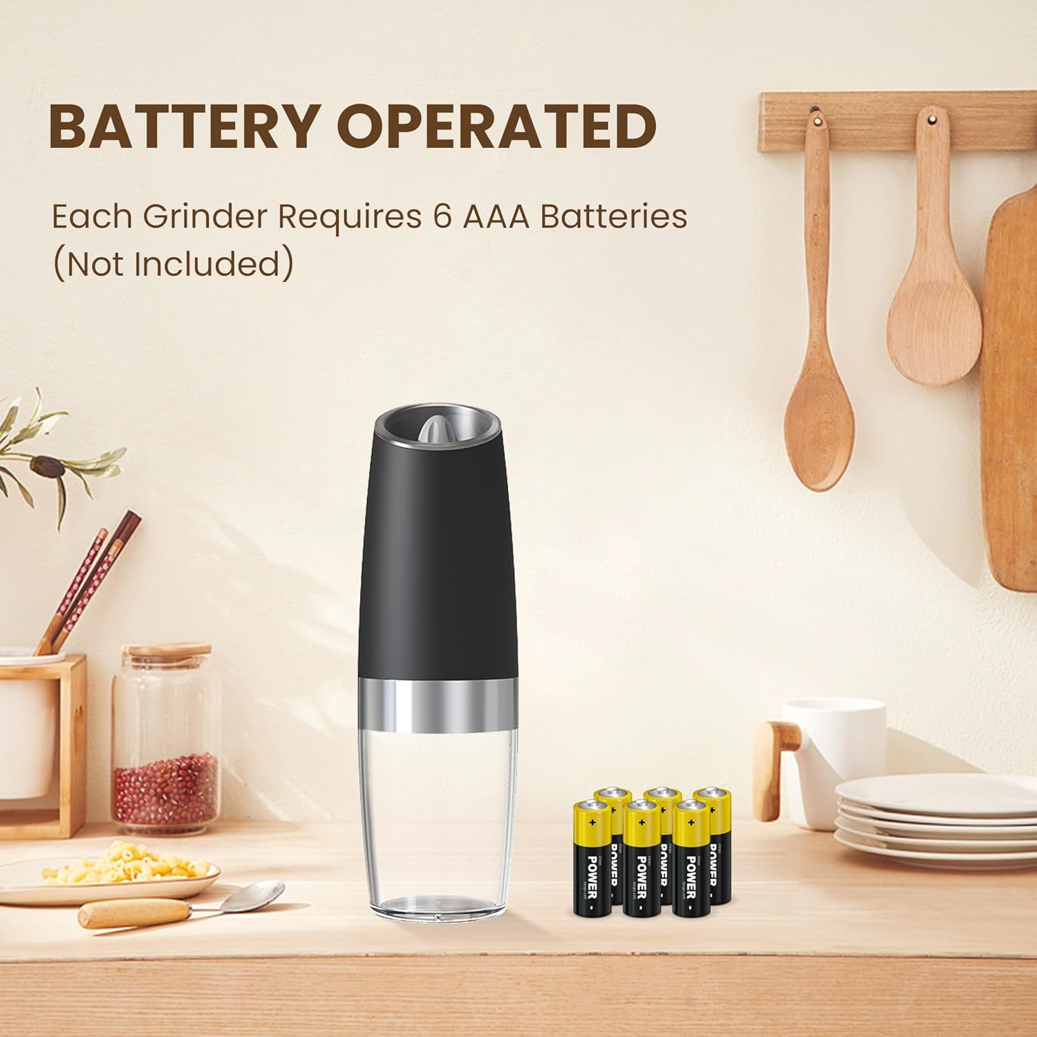 Battery Operated Salt and Pepper Grinder Set