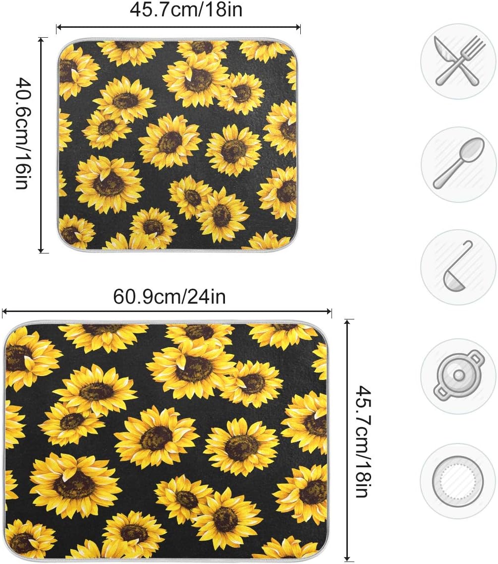 Sturdy Premium Microfiber Dish Drying Mat