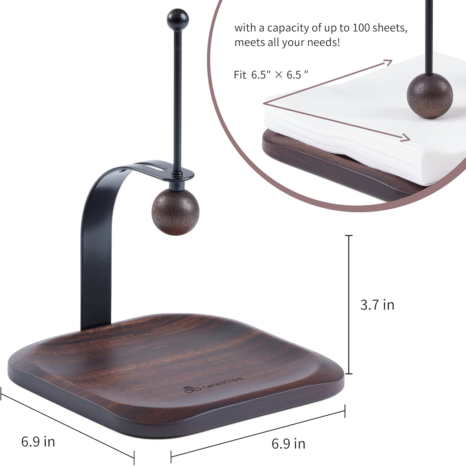 Perfect South American Walnut Napkin Holder for Home Kitchen