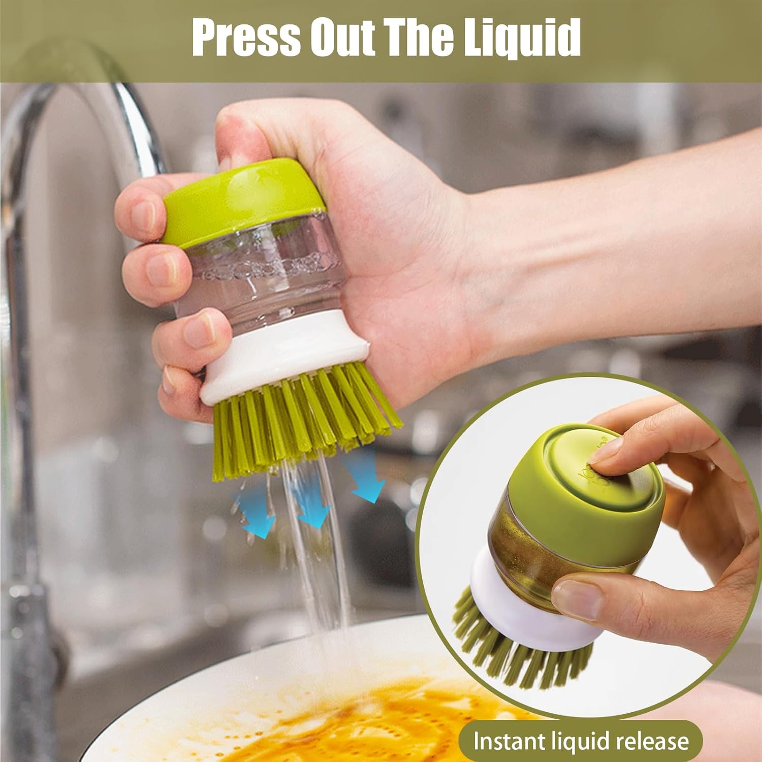 Efficient Cleaning Dispenser Brush for Easy Kitchen Use