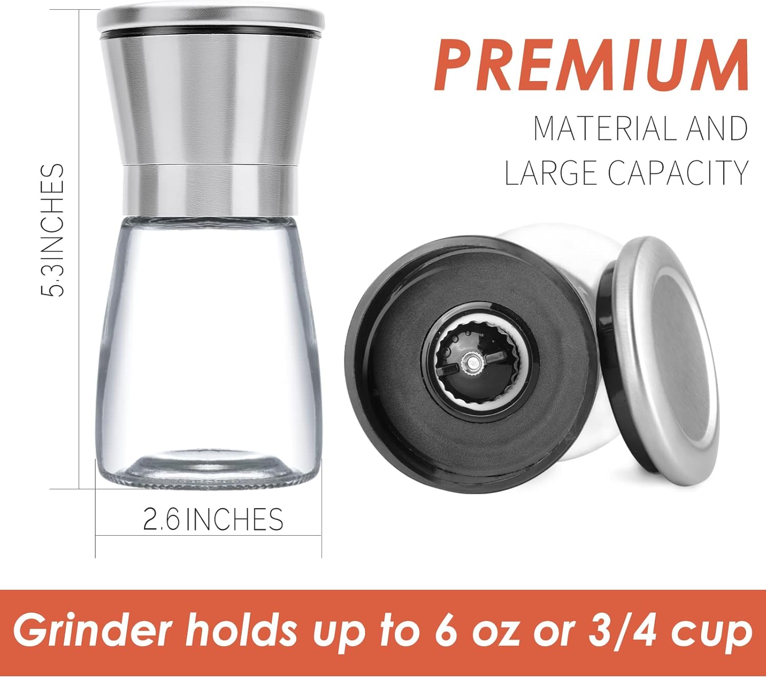 Ebaco Salt Pepper Grinder Set 2 Pack