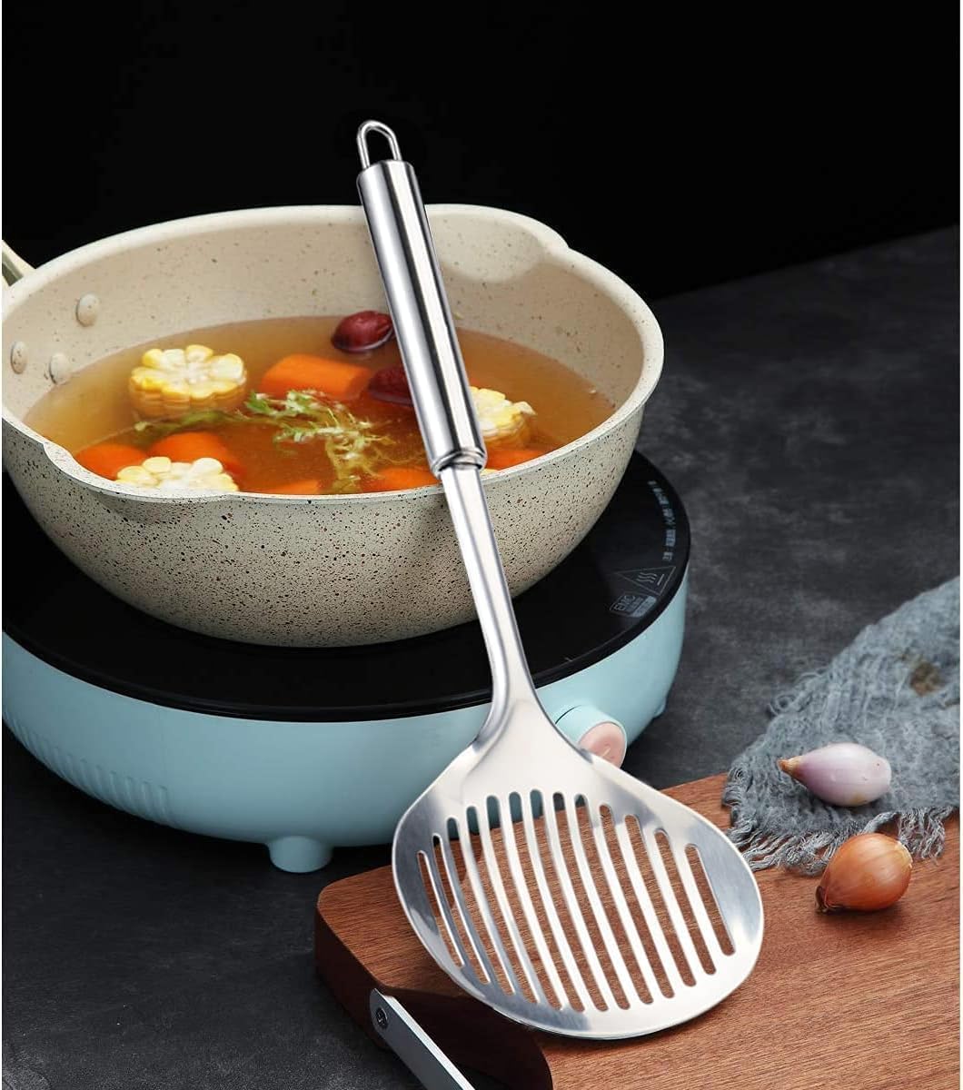 Durable Stainless Steel Skimmer Strainer Spoon Set Easy to Clean and dishwasher Safe