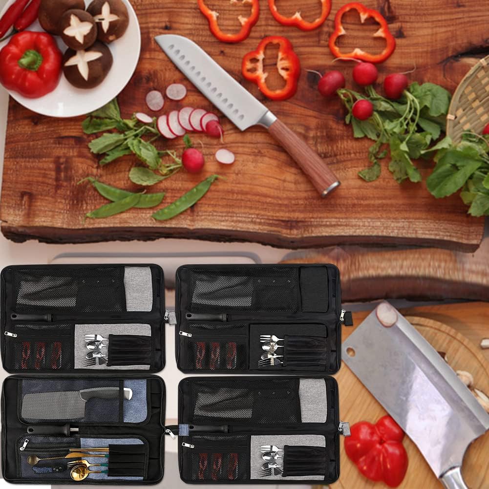 Premium Heavy Duty Chef Knife Roll Bag for Easy Storage Carry
