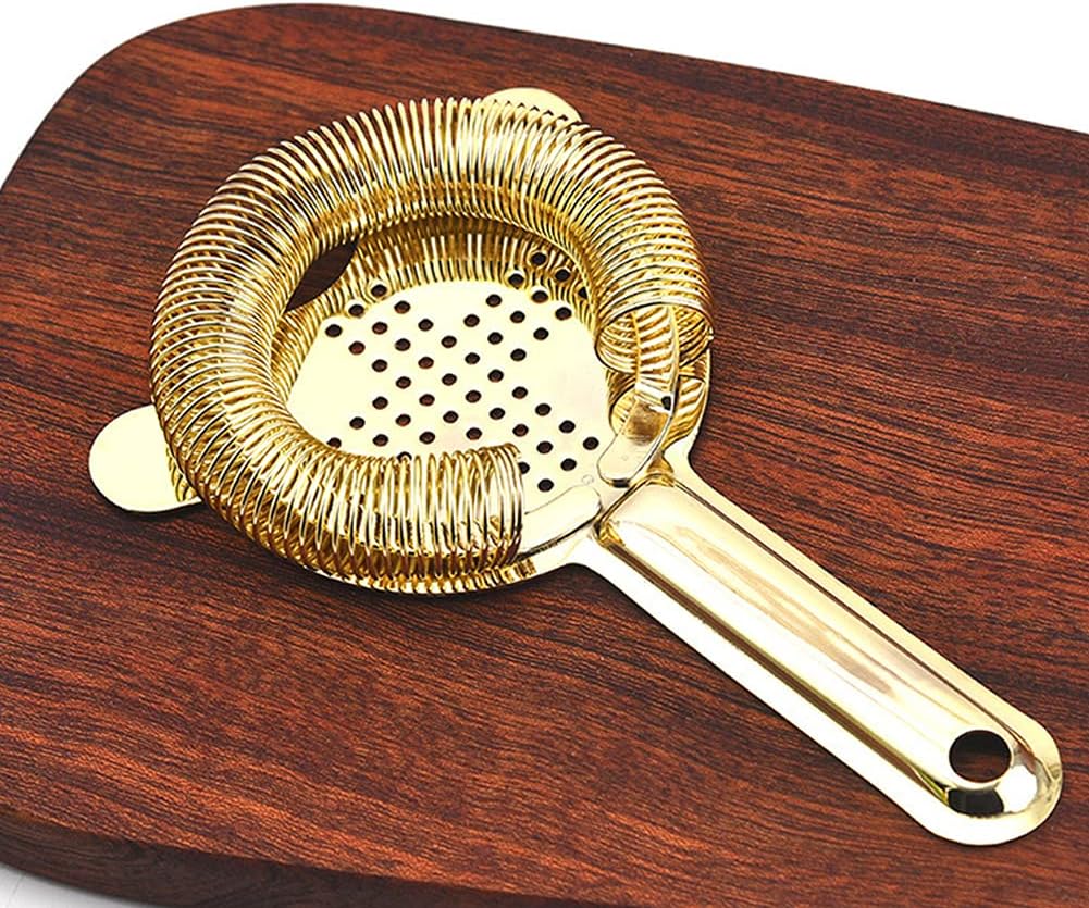 Heavy-Duty Stainless Steel Bar Strainer for Cocktails and Muddled Drinks