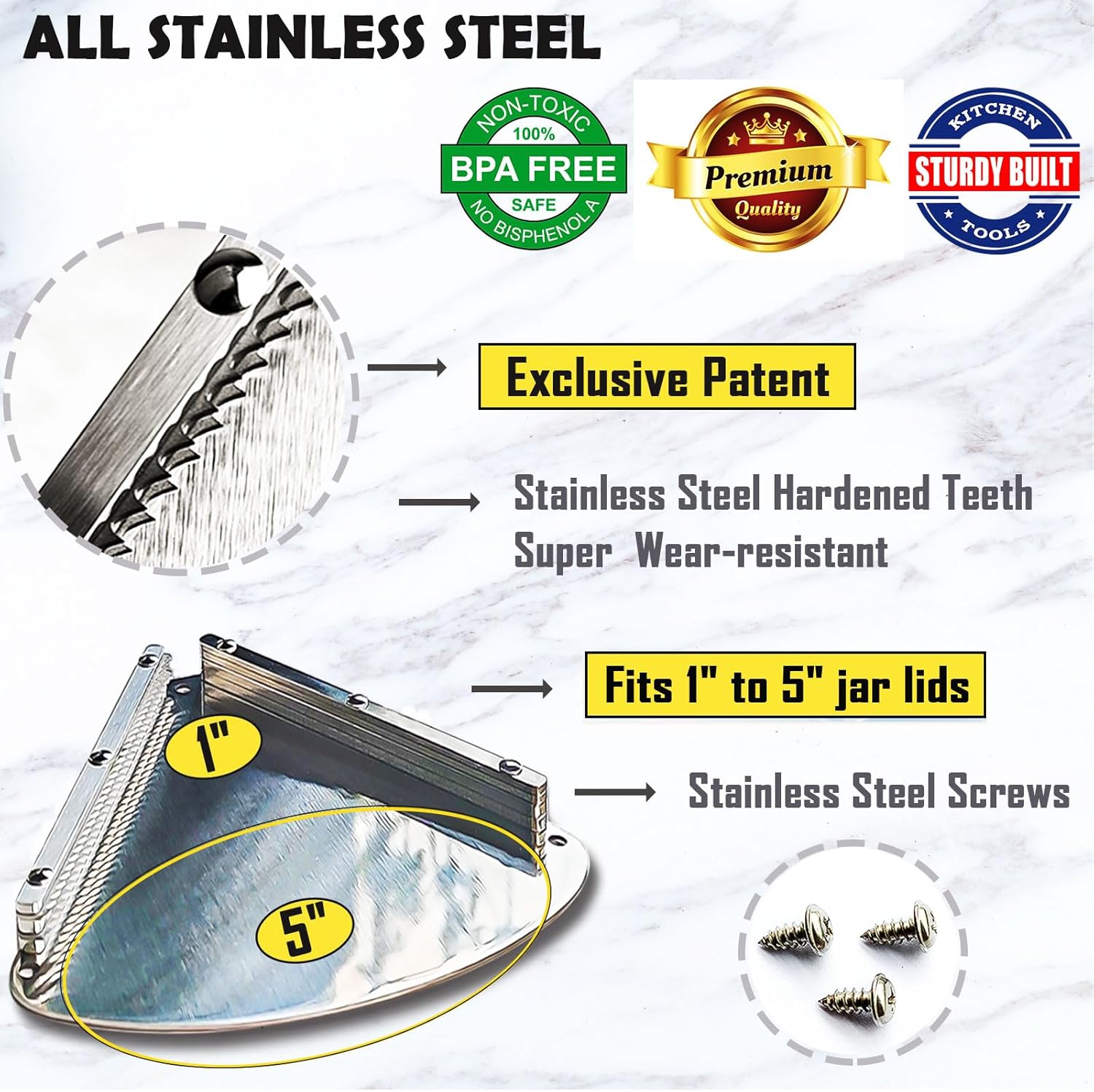 Upgraded Stainless Steel Jar Opener for Seniors 1
