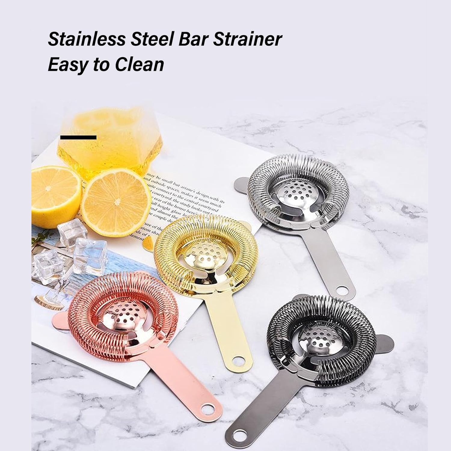 Stainless steel cocktail strainer by Generic