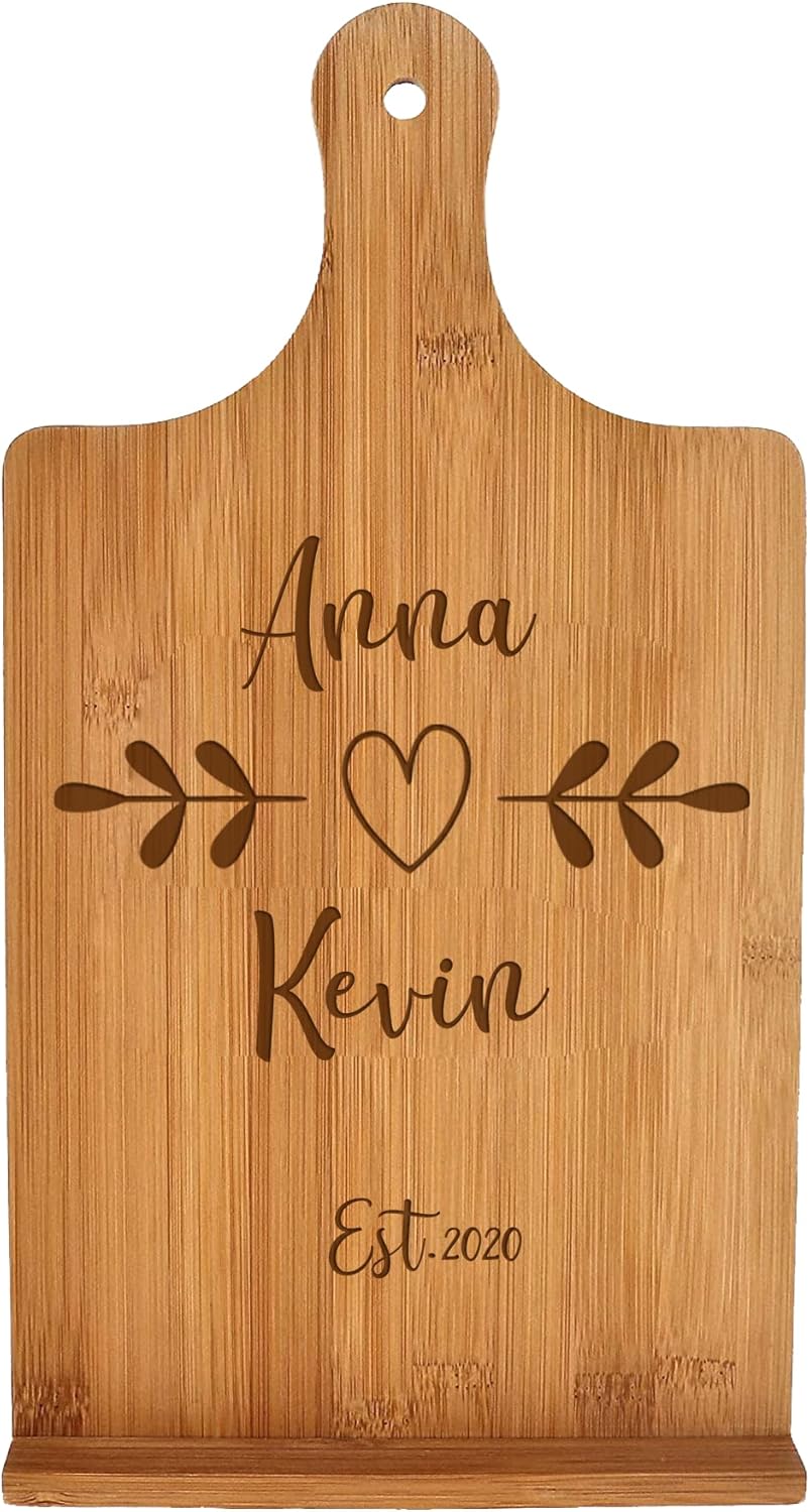 Custom Bamboo Chefs Easel Stand Eco-Friendly Cooking Gift