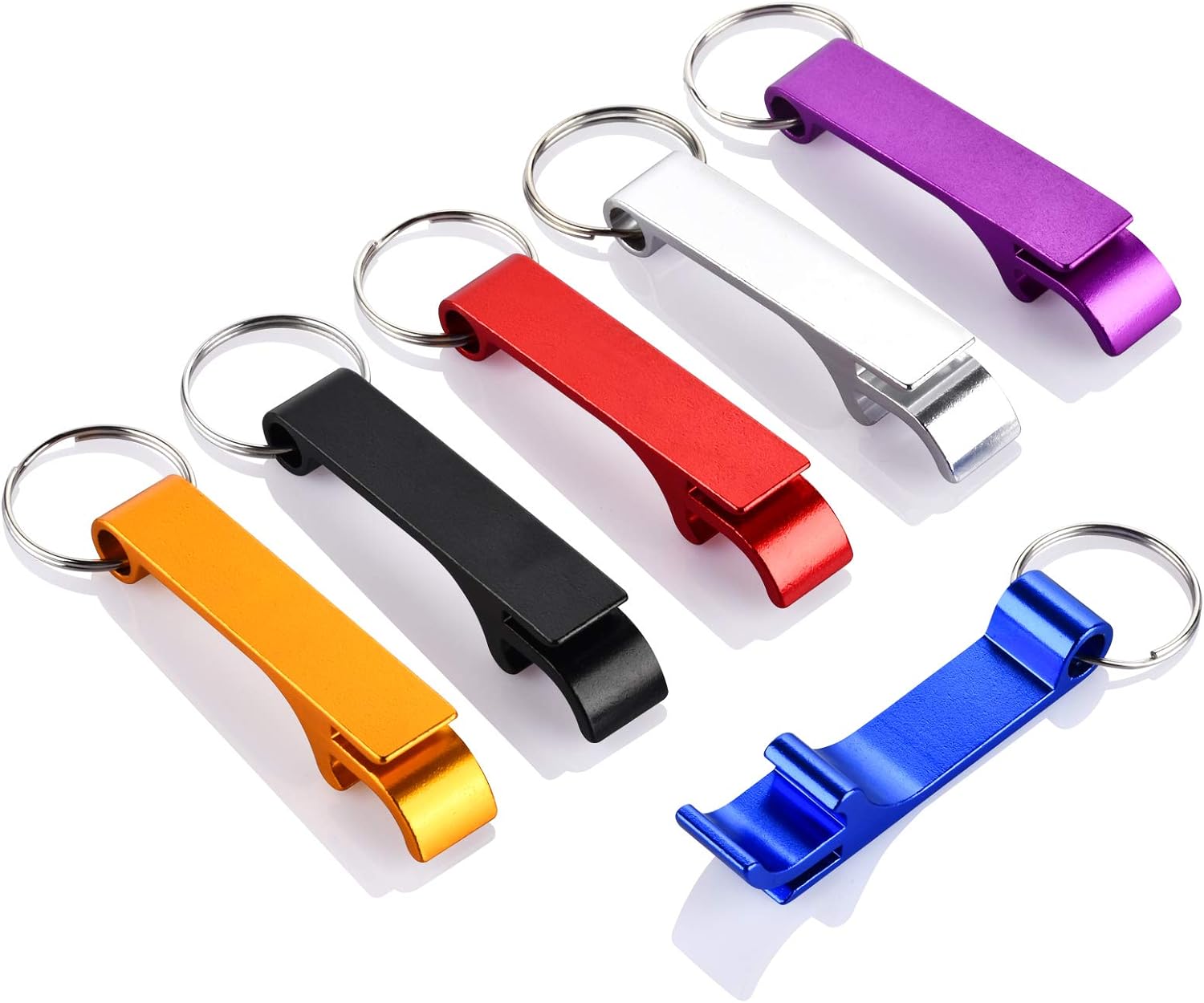 Mcyye 6PCS Colorful Beer Bottle Openers with Keychain