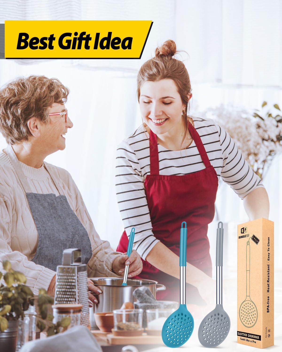 High Heat Resistant Kitchen Ladle Strainer Set