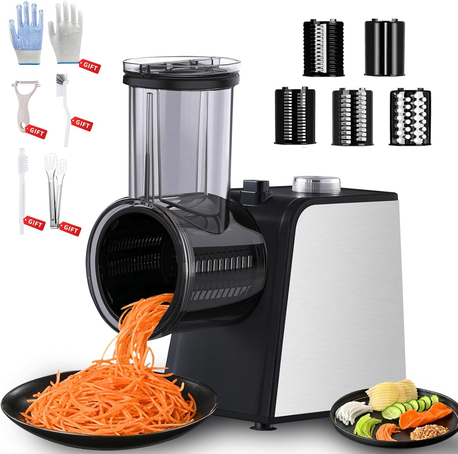 SVKLHY 5-in-1 Electric Cheese Grater