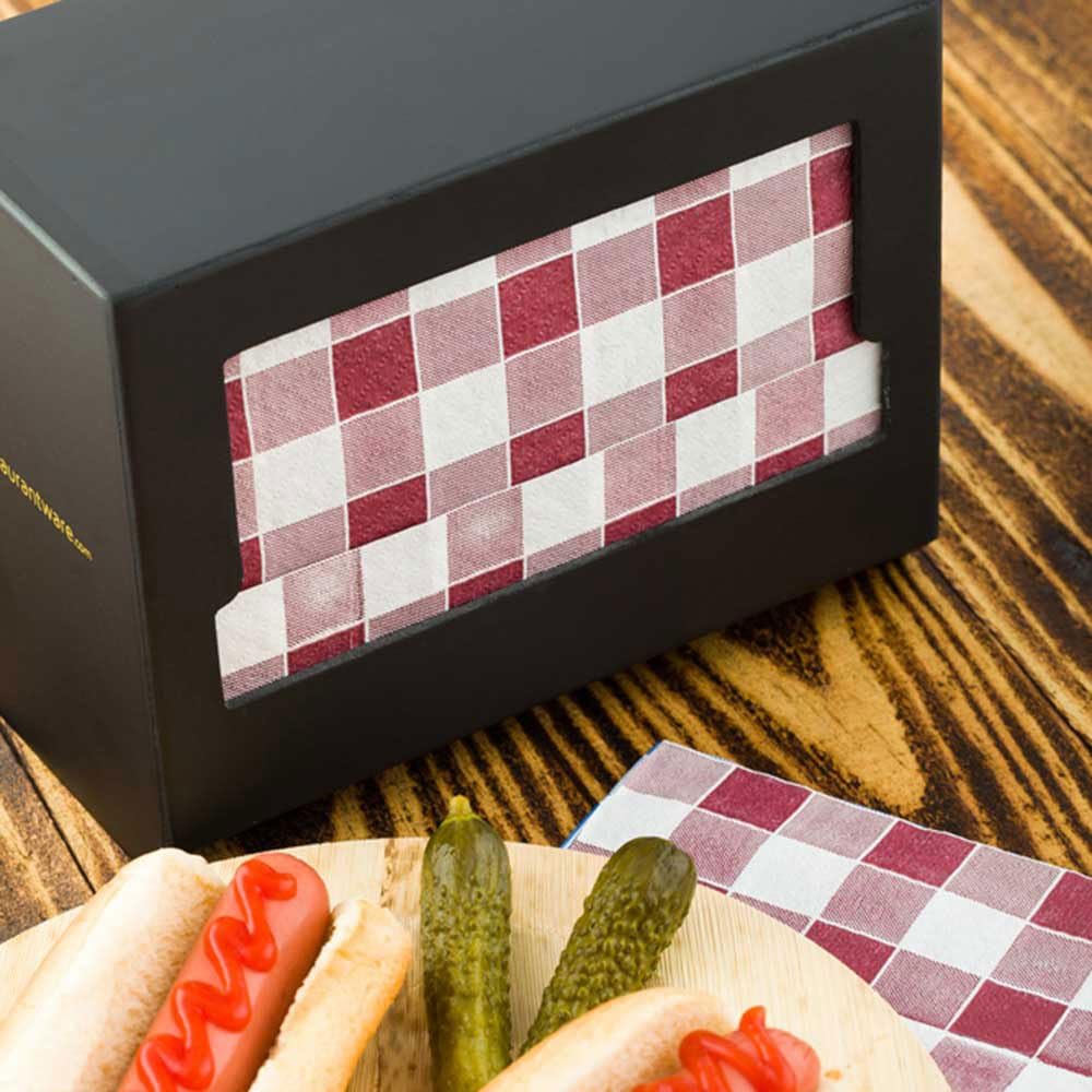 Stylish Black Wooden Napkin Dispenser
