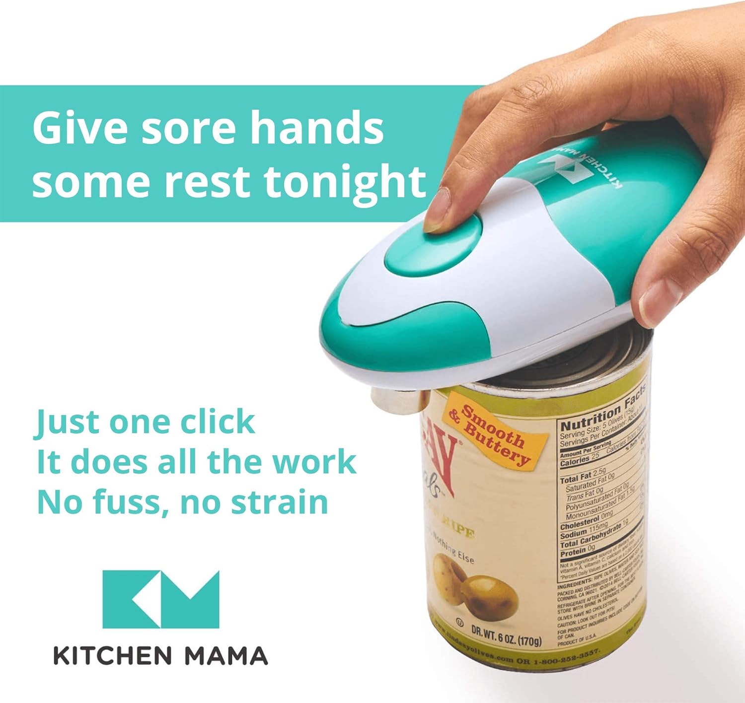 Kitchen Mama Auto Electric Can Opener - Teal
