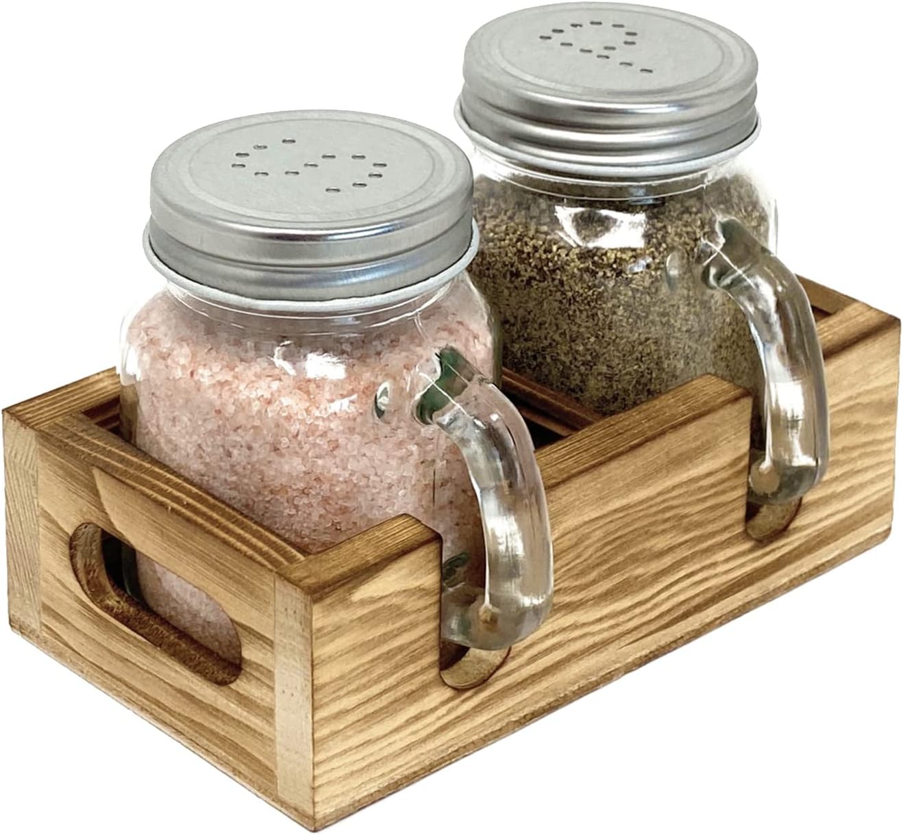 Mason Jar Salt Pepper Shakers Handcrafted Country Kitchen Essentials