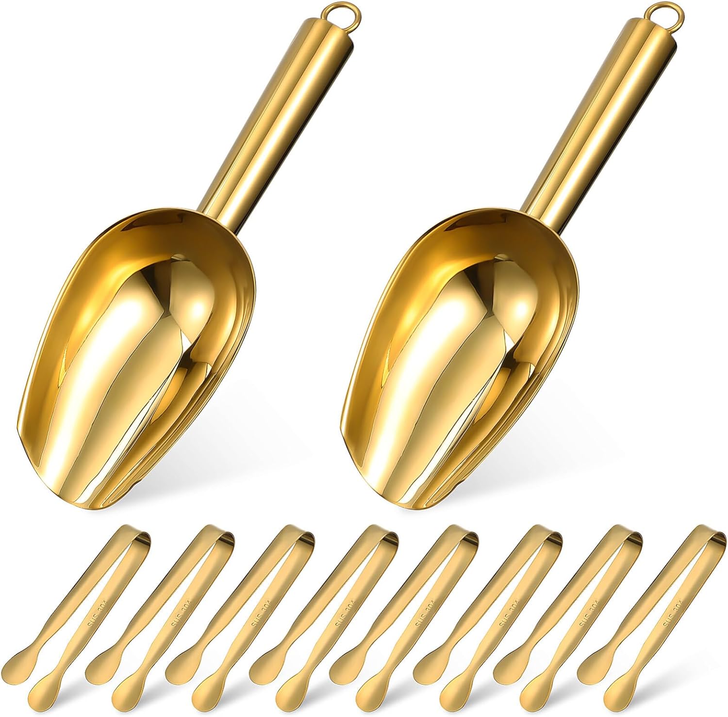 2-Piece Ice Shovel Tongs Set