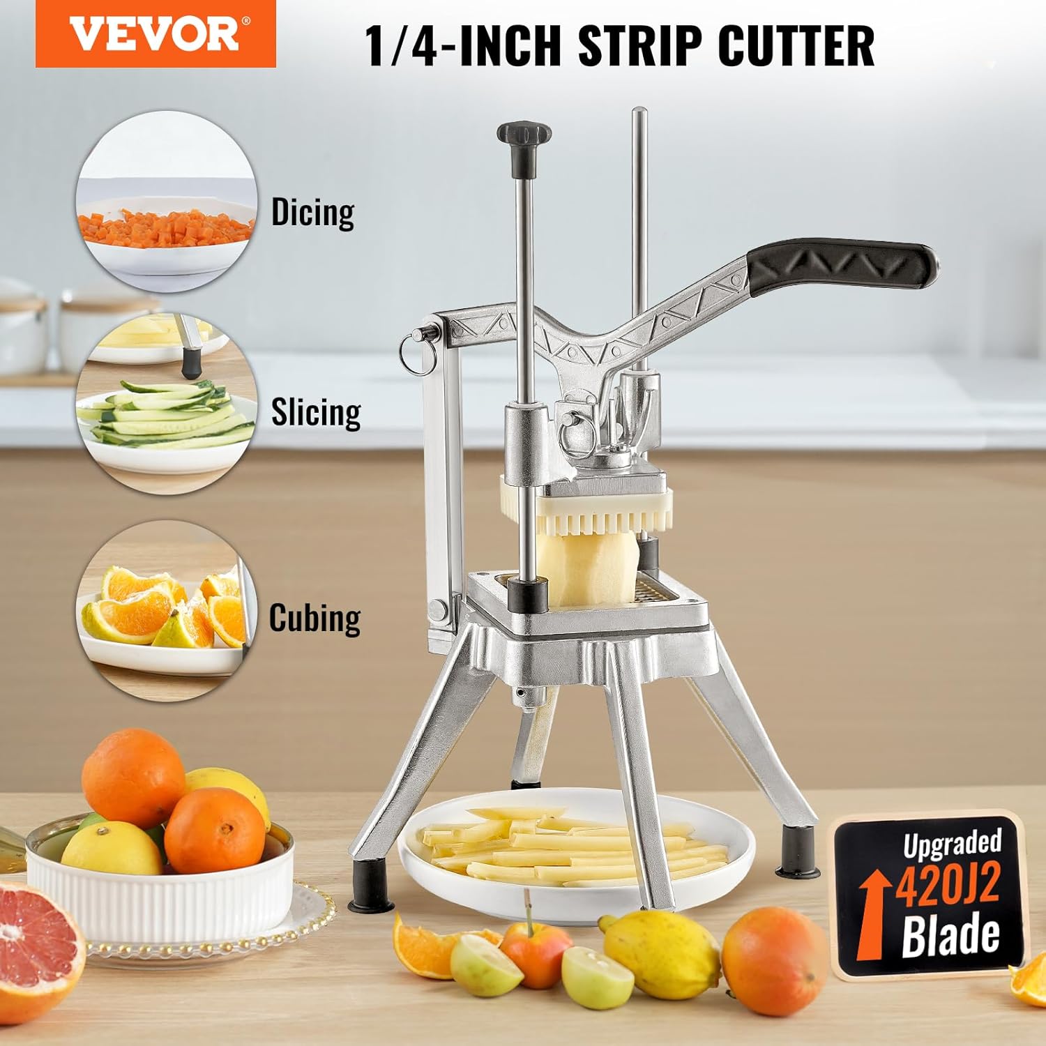 VEVOR Commercial Fruit and Vegetable Chopper 14 Blade
