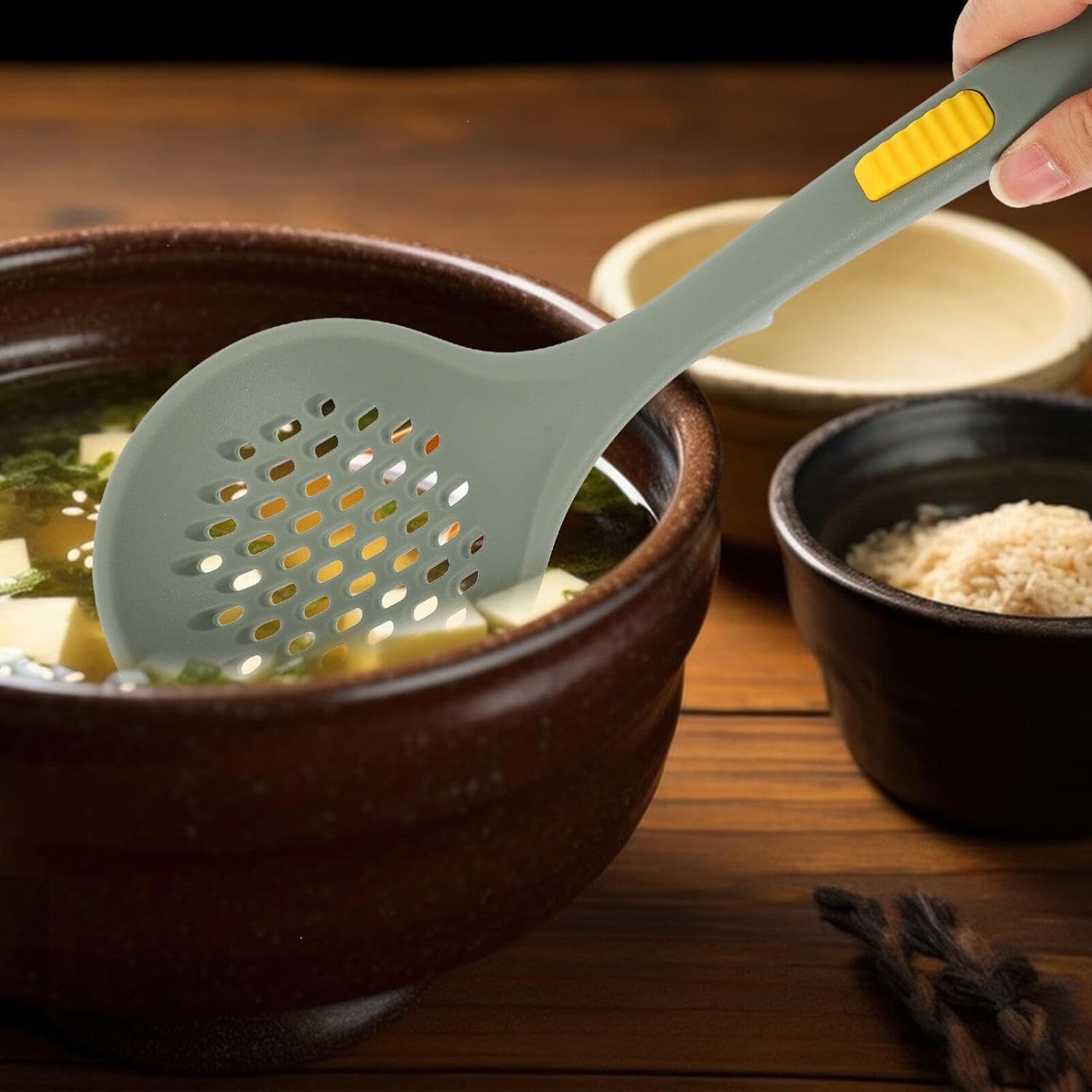 Bestoay Food Grade Silicone Scoop Strainer