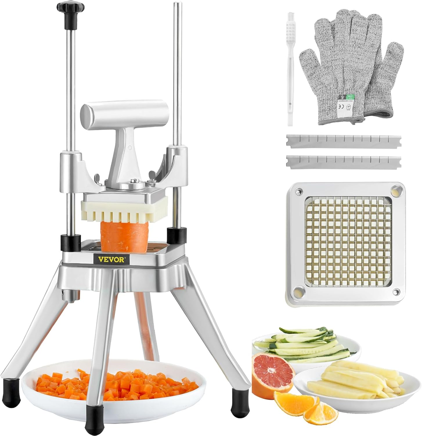 Stainless Steel Commercial Dicer with 14 Blade