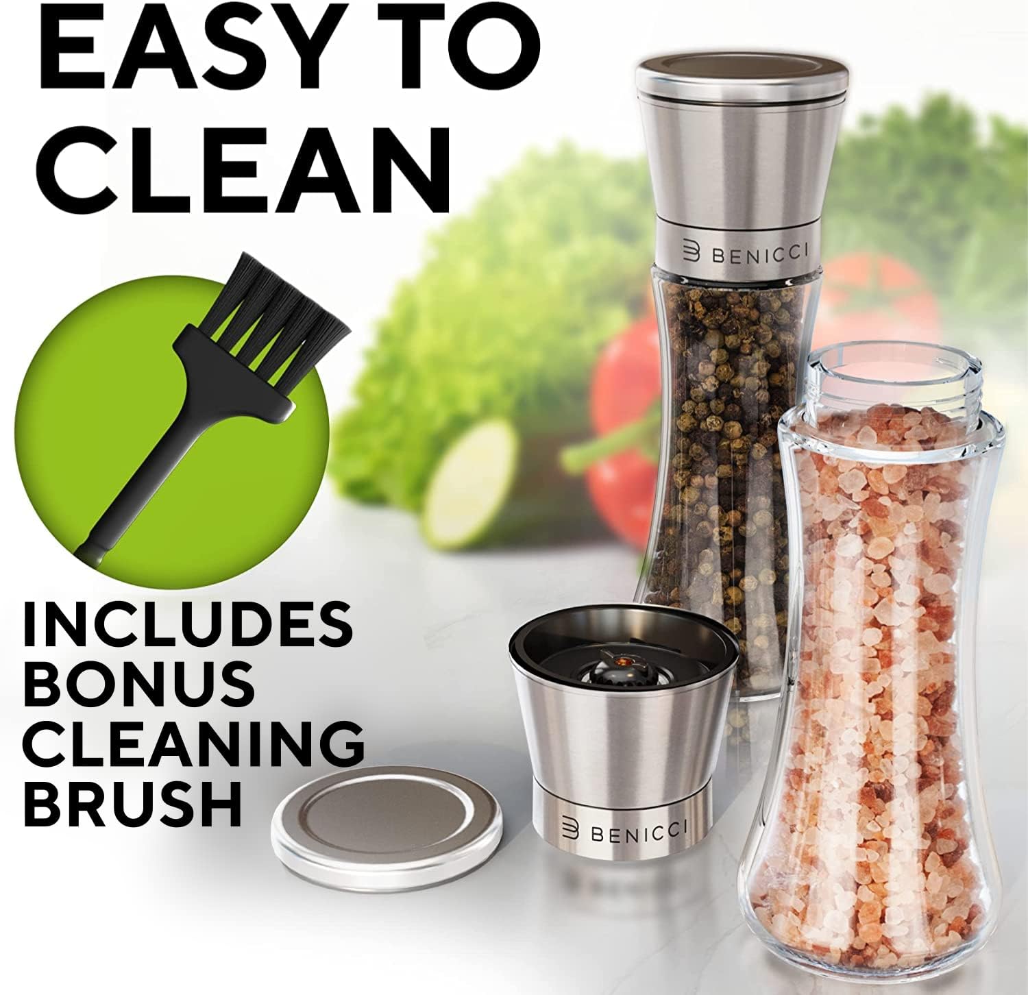 Premium Salt and Pepper Grinder Set of 2