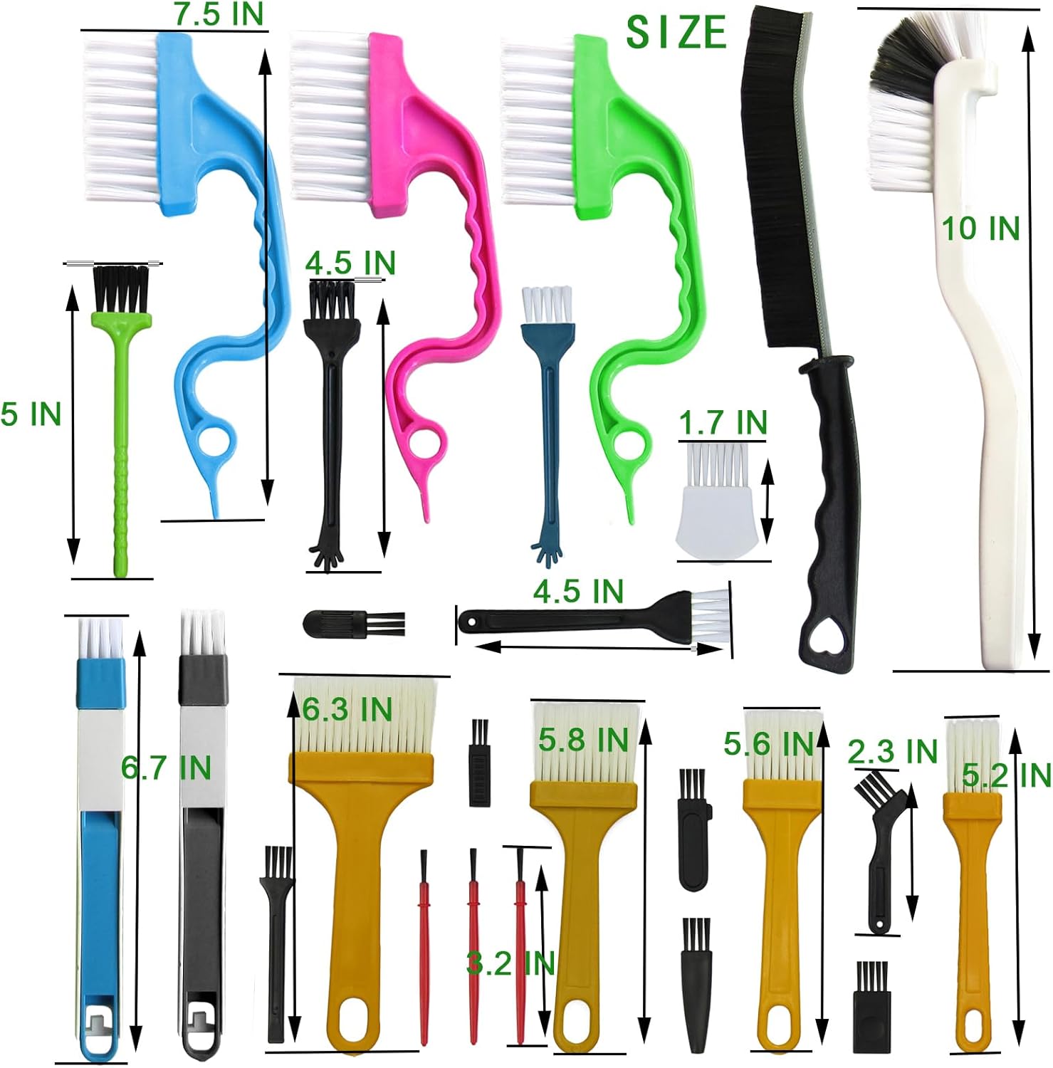 26-Piece Compact Cleaning brushes set for Small Spaces